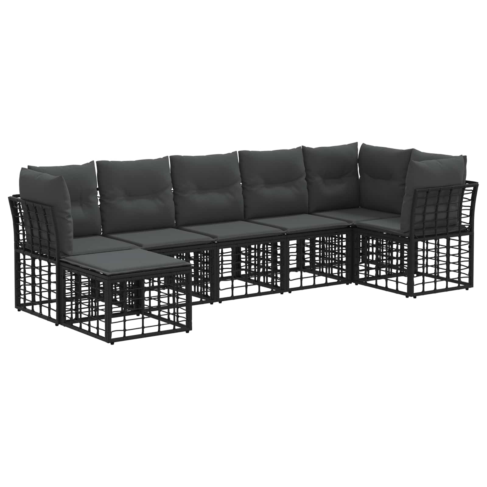 Ensemble de canapés d'extérieur Noir Polyester - XIOS
