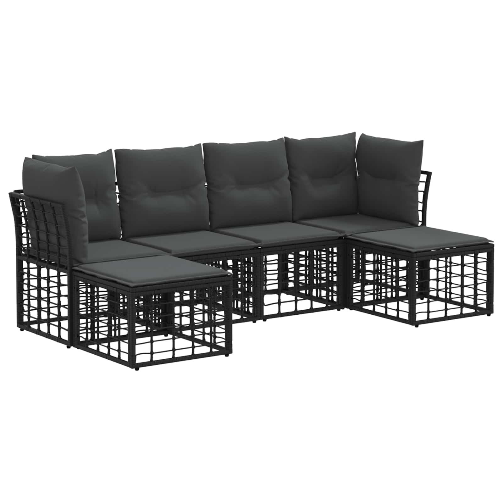 Ensemble de canapés d'extérieur Noir Polyester - XIOS