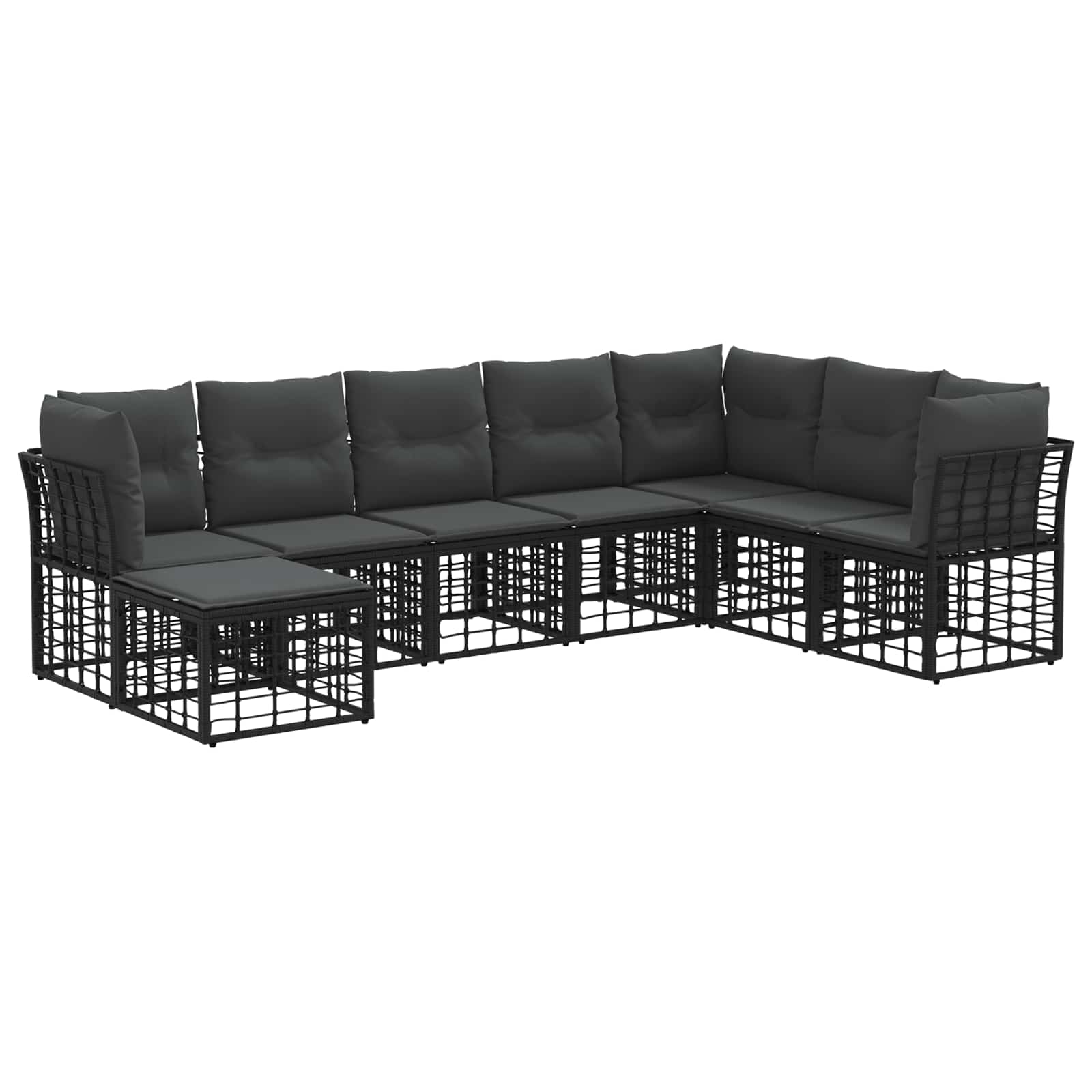 Ensemble de canapés d'extérieur Noir Polyester - XIOS