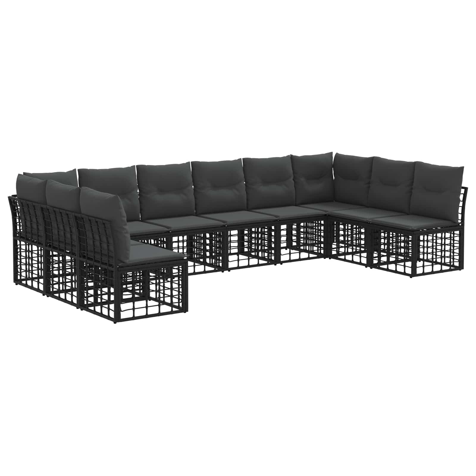 Ensemble de canapés d'extérieur Noir Polyester - XIOS