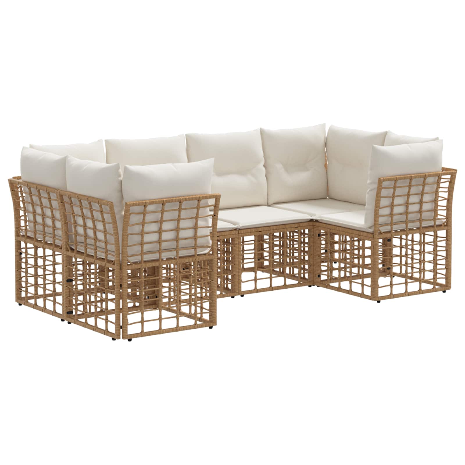 Ensemble de canapés d'extérieur 6 pcs Naturel Polyester - XIOS