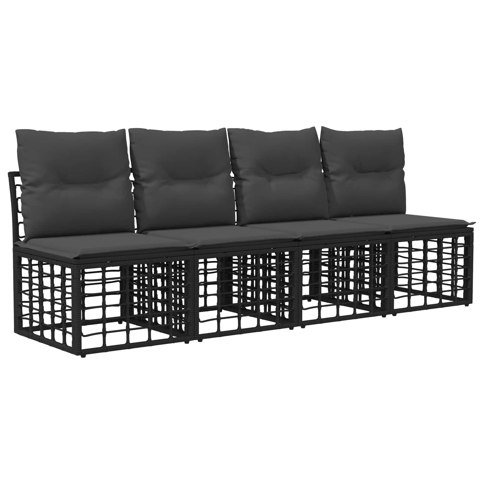 Ensemble de canapés d'extérieur 9 pcs Noir et Gris foncé - XIOS