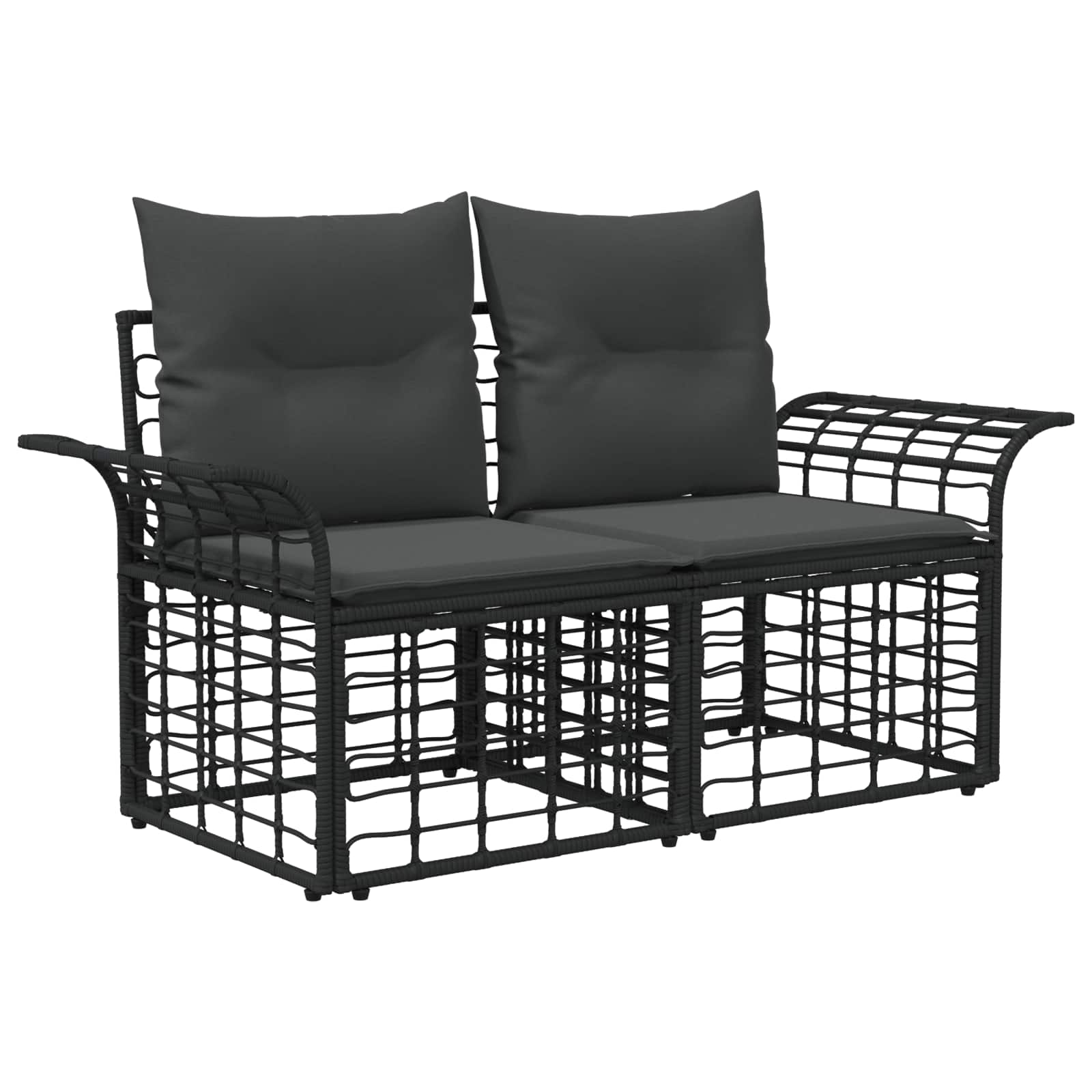 Ensemble de canapés d'extérieur 9 pcs Noir et Gris foncé - XIOS