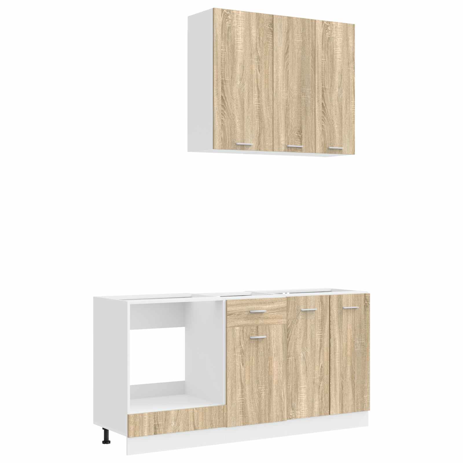 Unité de cuisine LYON 5 pc Chêne Sonoma Bois d'ingénierie