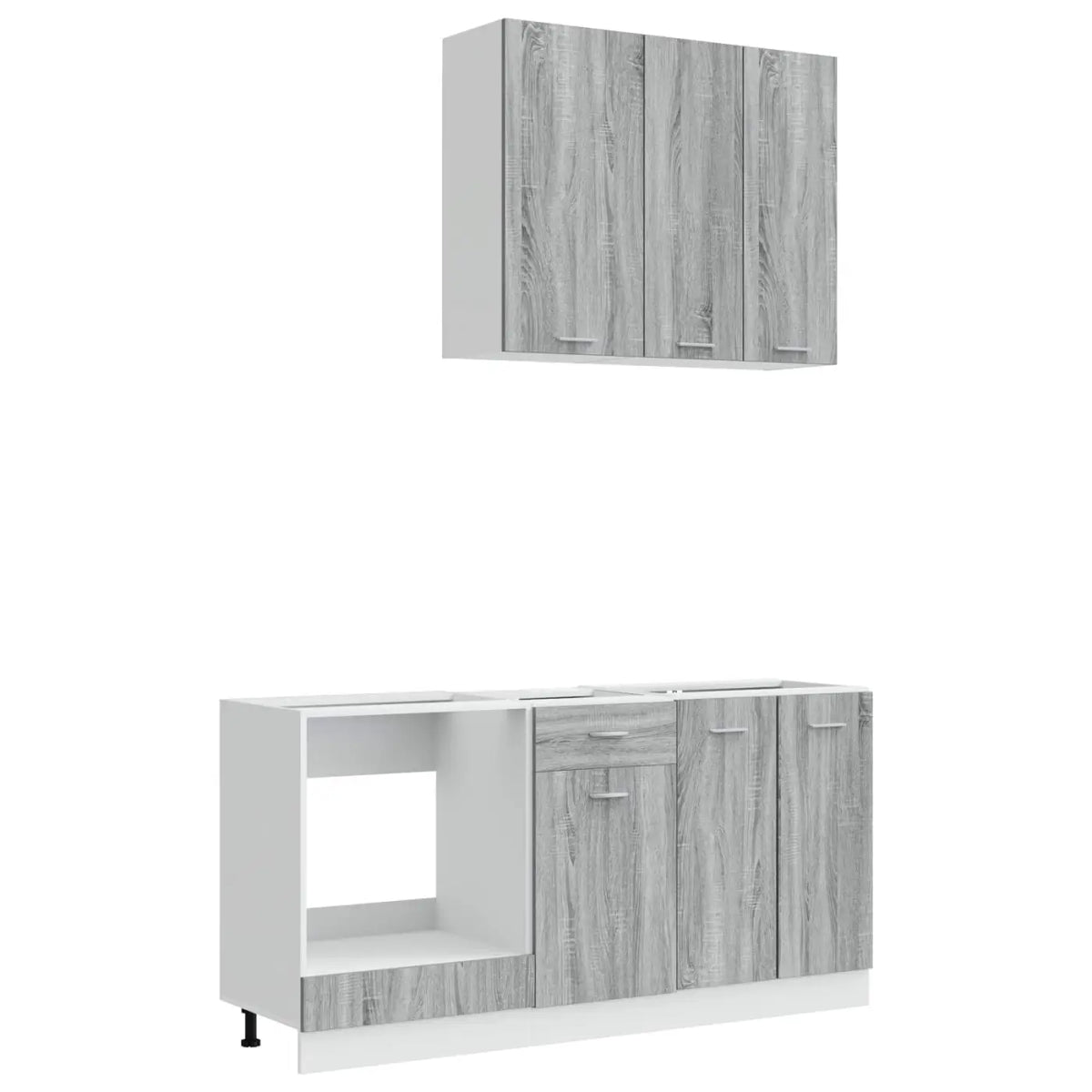 Unité de cuisine LYON 5 pc Sonoma gris Bois d’ingénierie - XIOS