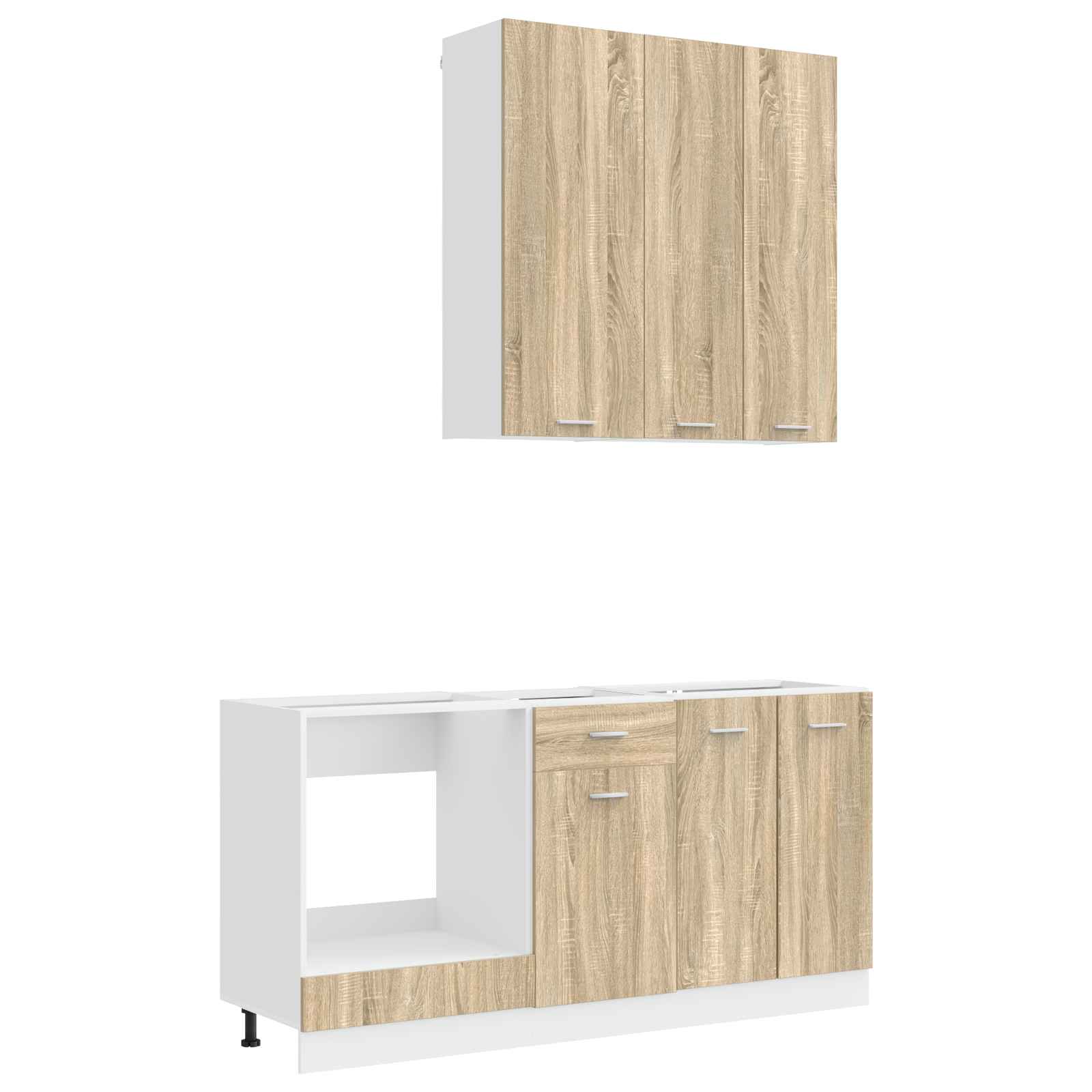 Unité de cuisine LYON 5 pc Chêne Sonoma Bois d'ingénierie - XIOS