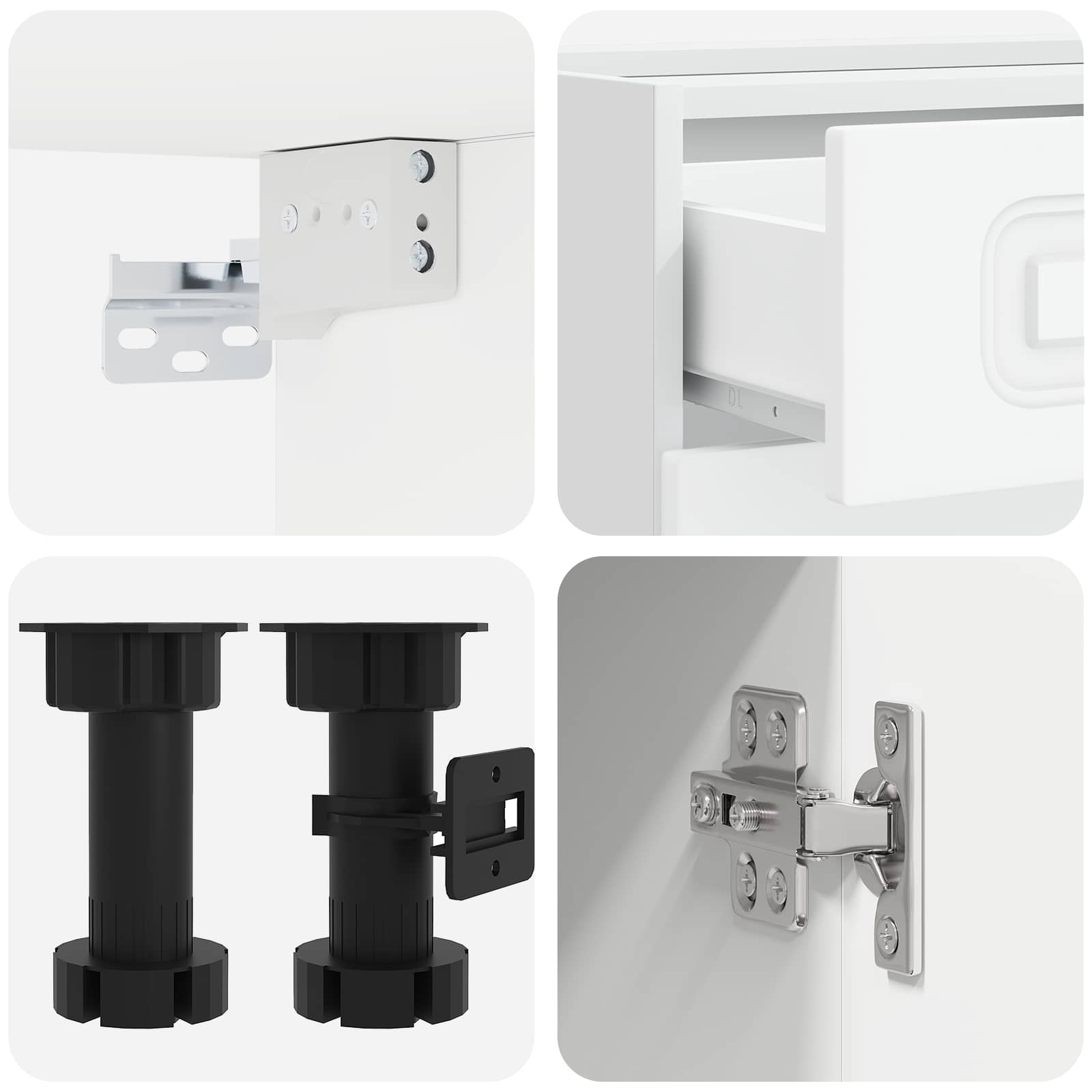 Unité de cuisine KALMAR 5 pc Blanc Bois d'ingénierie - XIOS