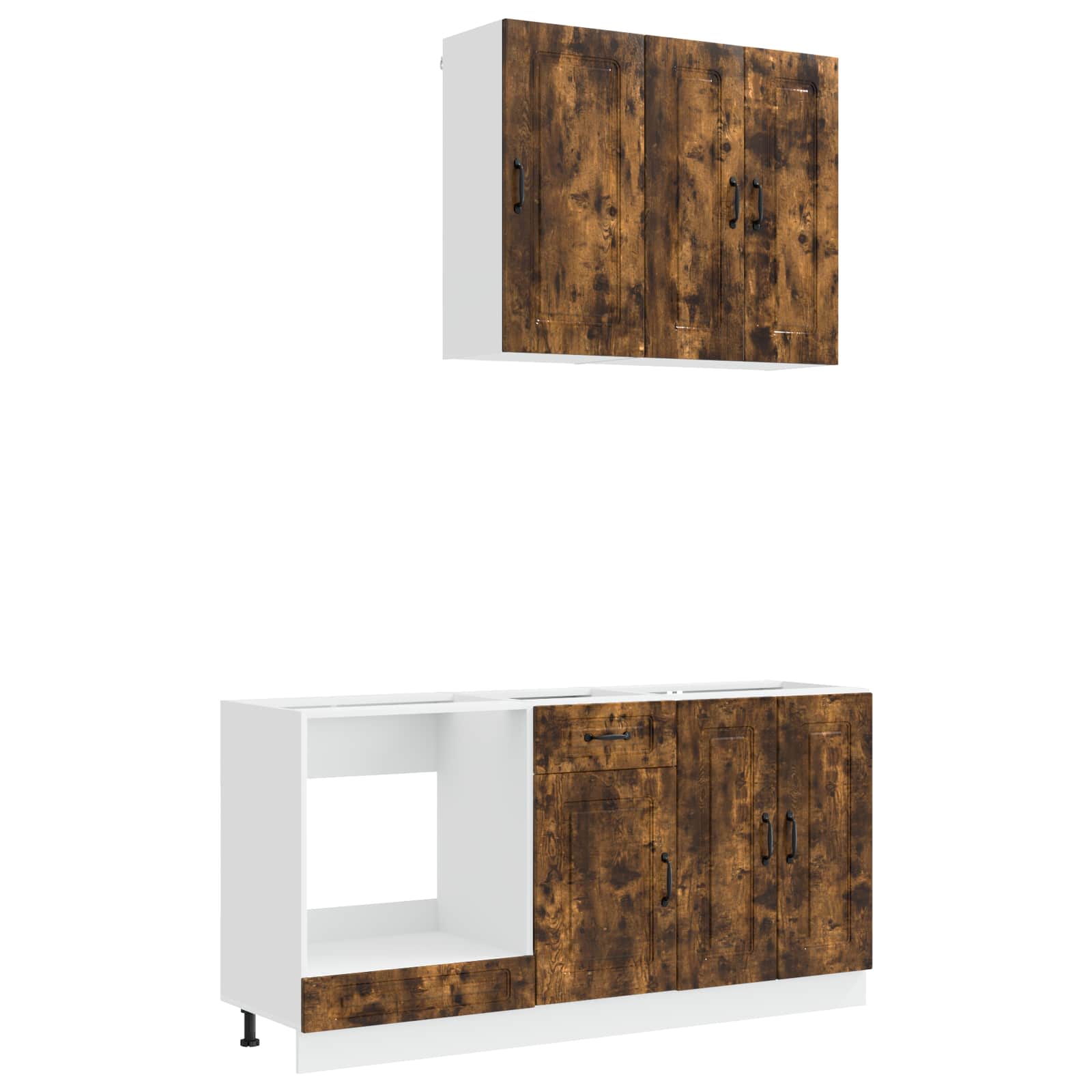 Unité de cuisine KALMAR 5 pc Chêne fumé Bois d'ingénierie