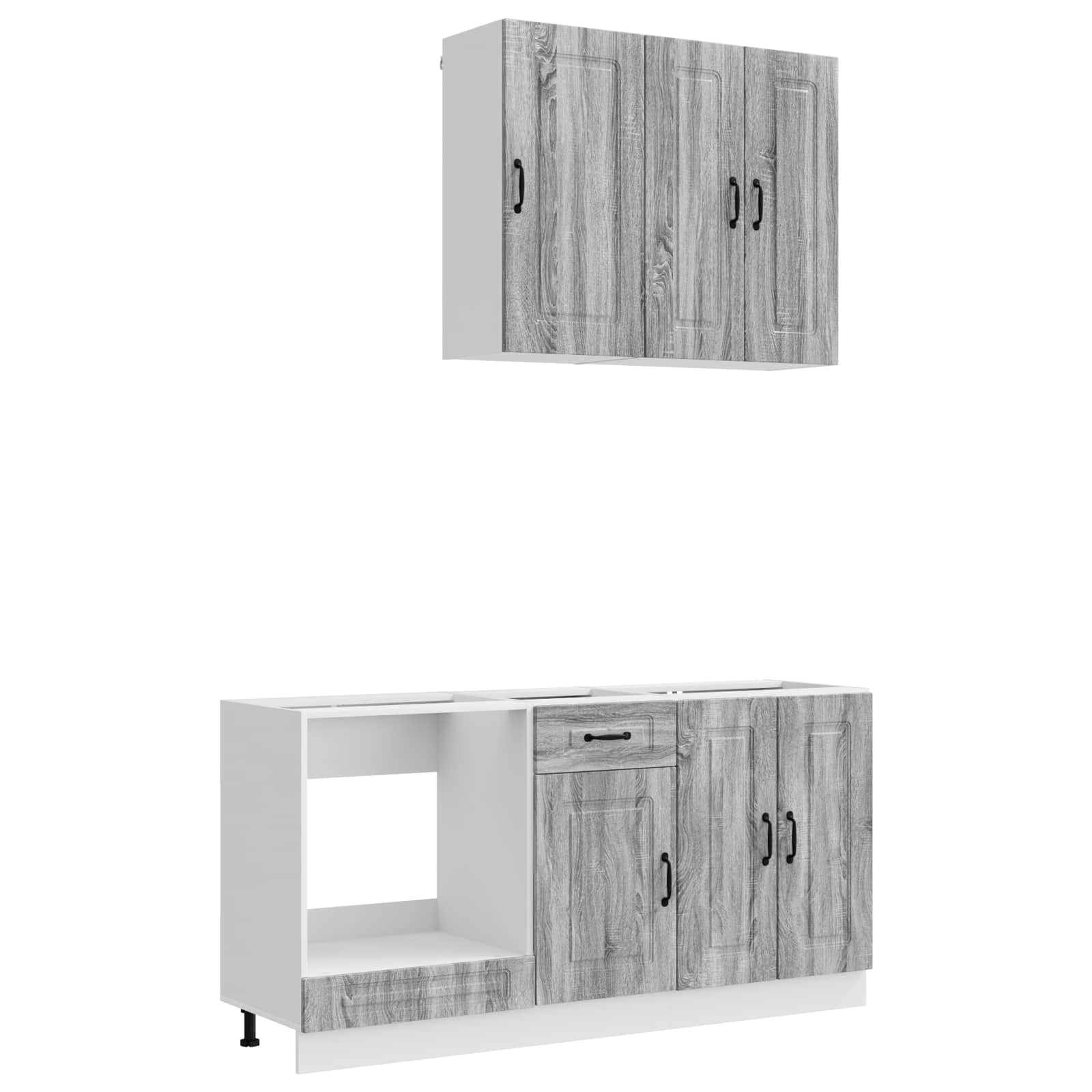 Unité de cuisine KALMAR 5 pc Sonoma gris Bois d'ingénierie