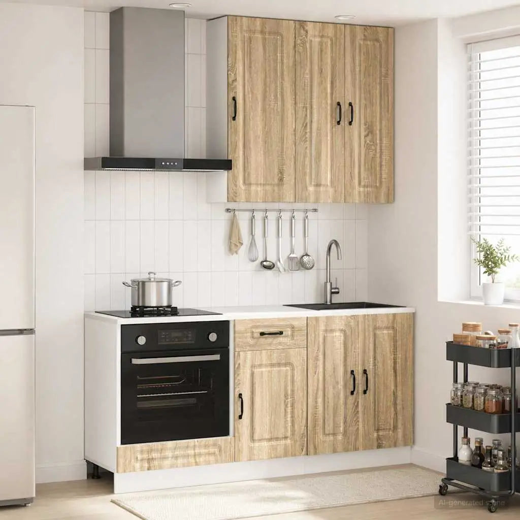 Unité de cuisine KALMAR 5 pc Chêne Sonoma Bois d’ingénierie - XIOS