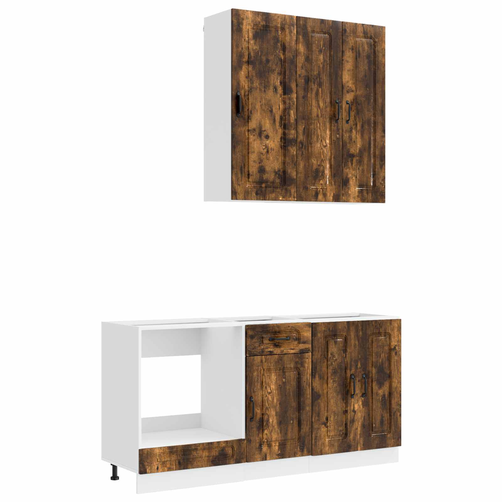 Unité de cuisine KALMAR 5 pc Chêne fumé Bois d'ingénierie
