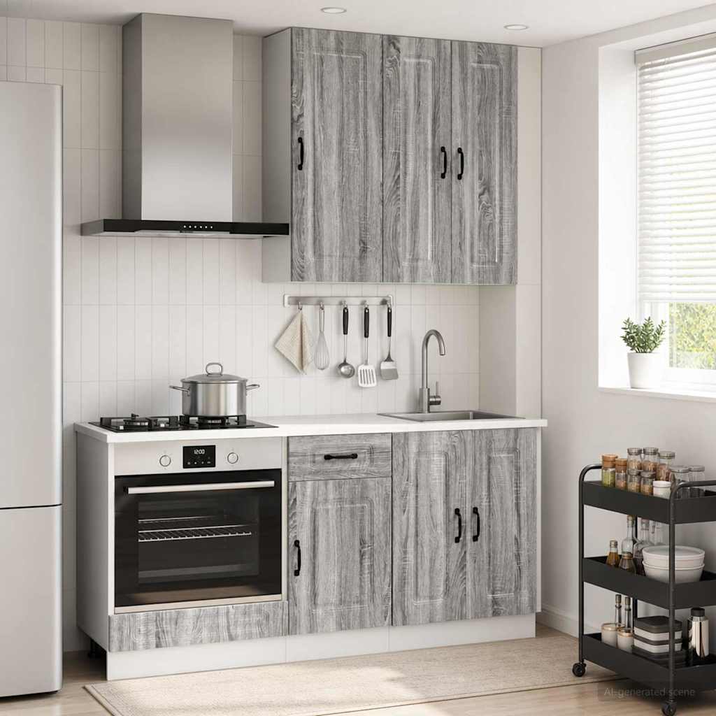Unité de cuisine KALMAR 5 pc Sonoma gris Bois d'ingénierie