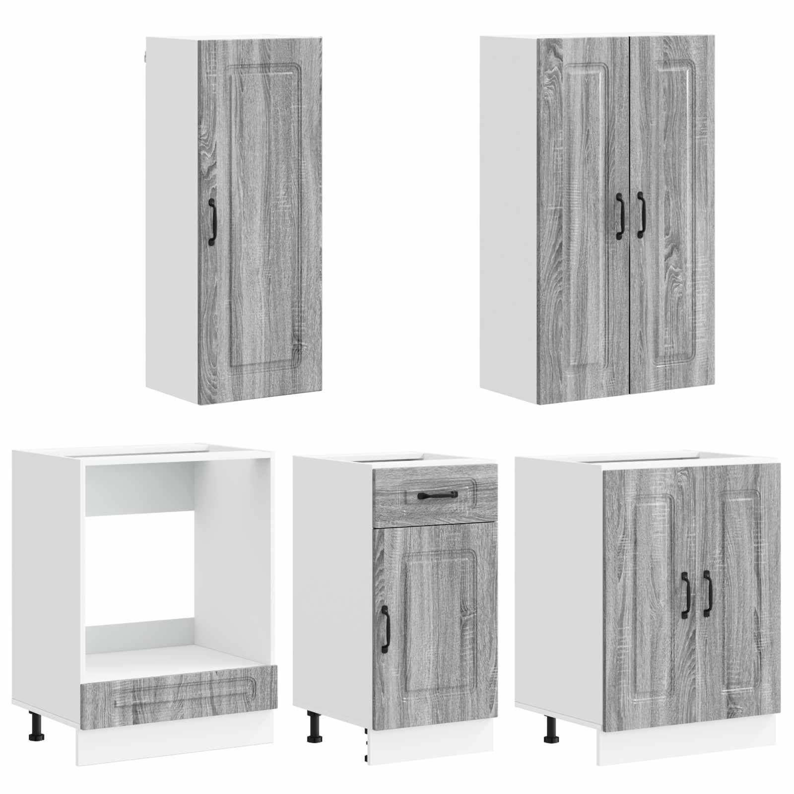 Unité de cuisine KALMAR 5 pc Sonoma gris Bois d'ingénierie
