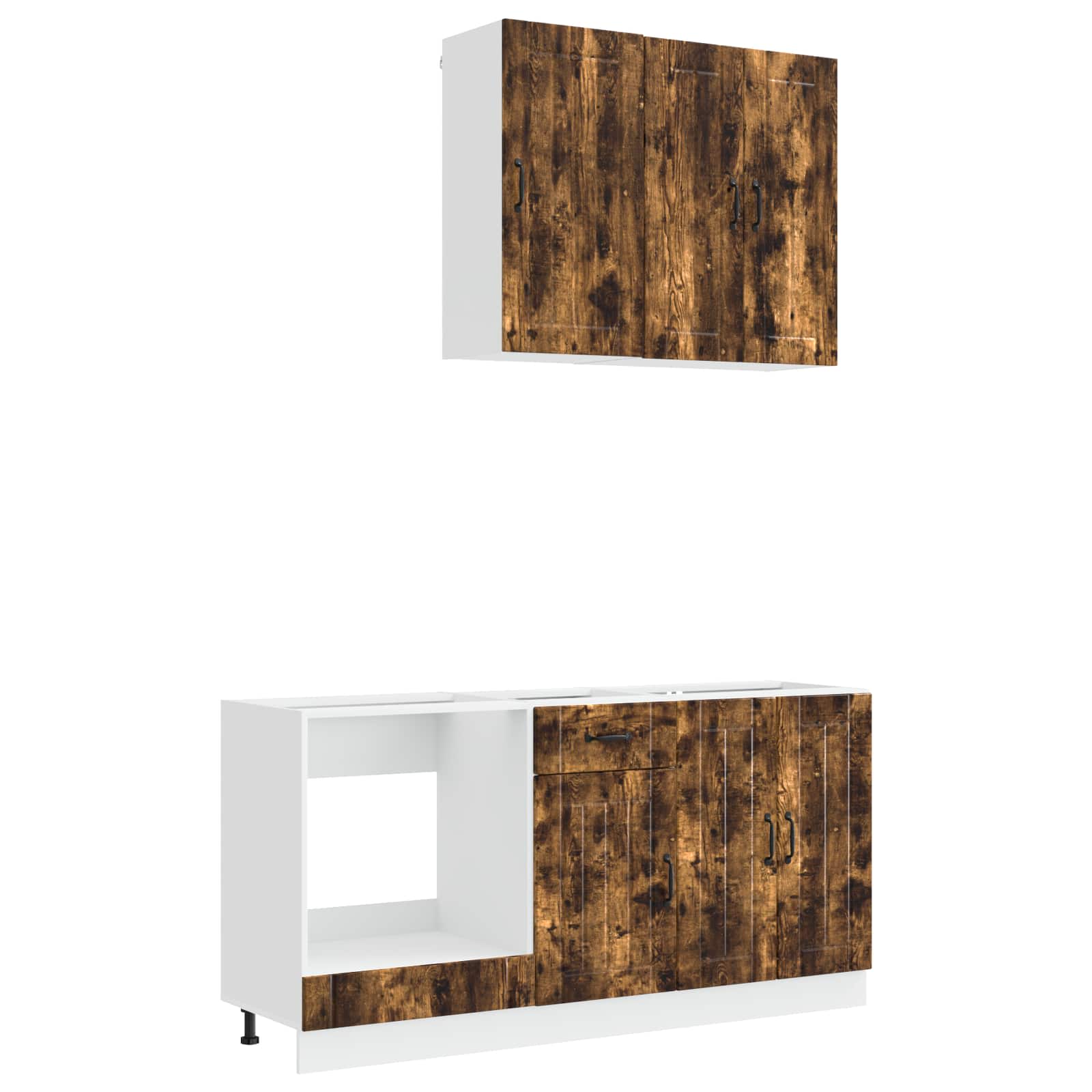 Unité de cuisine LUCCA 5 pc Chêne fumé Bois d'ingénierie - XIOS