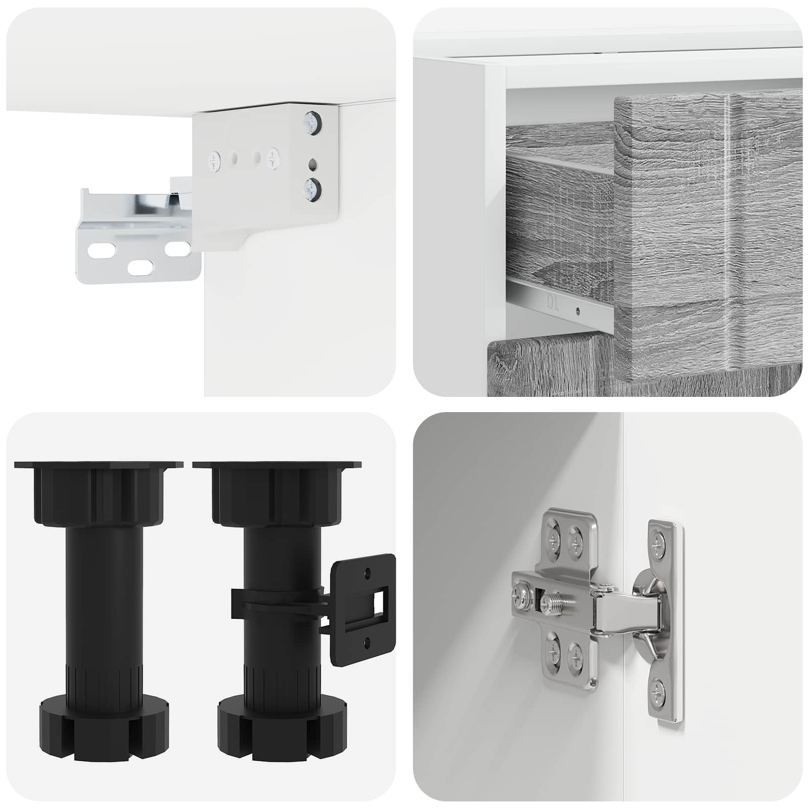 Unité de cuisine LUCCA 5 pc Sonoma gris Bois d'ingénierie