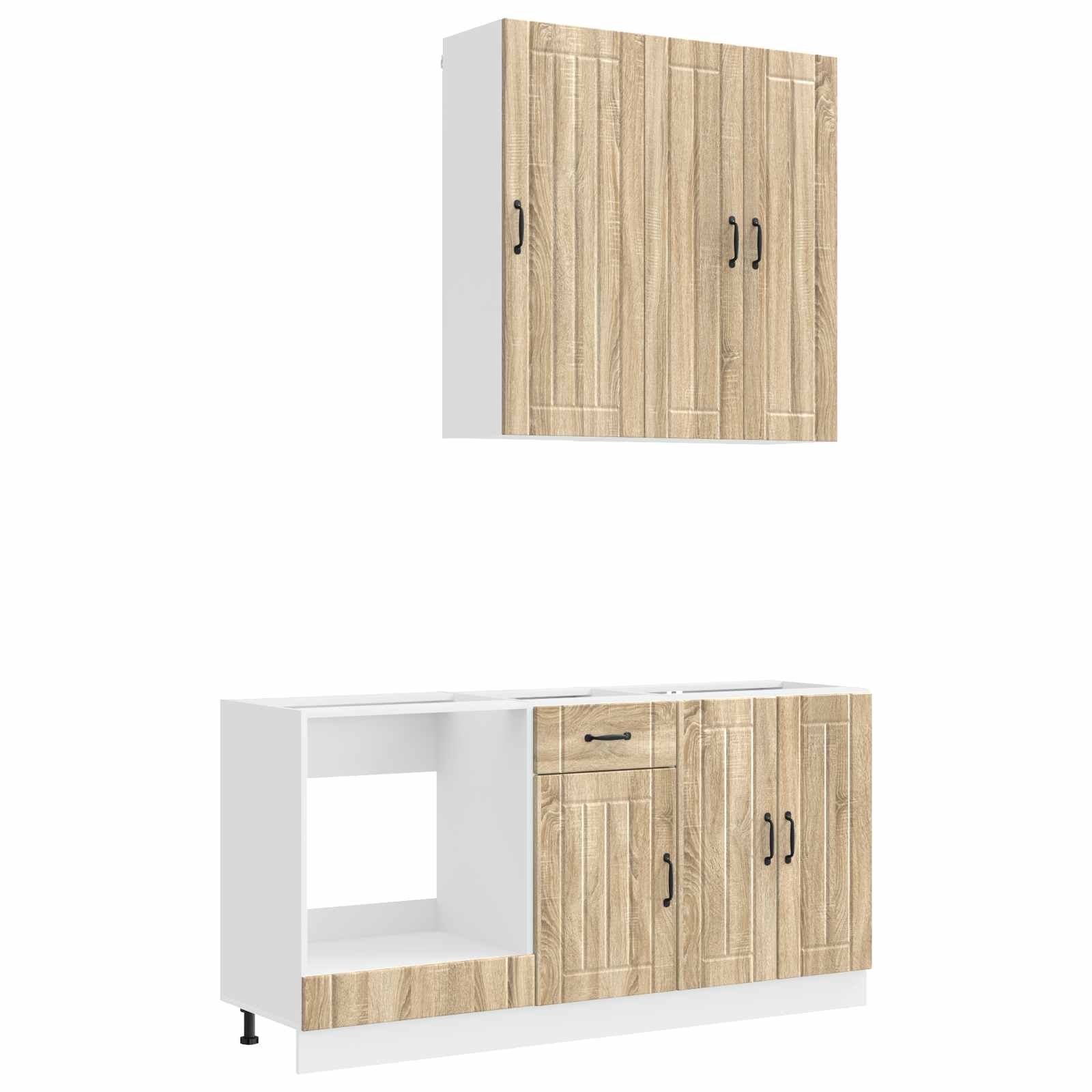 Unité de cuisine LUCCA 5 pc Chêne Sonoma Bois d'ingénierie