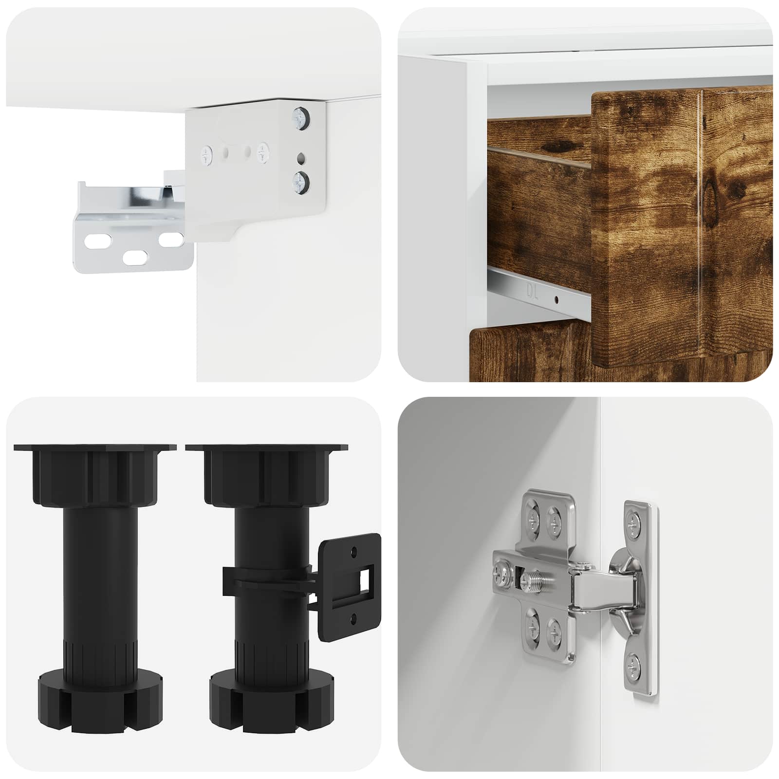 Unité de cuisine LUCCA 5 pc Chêne fumé Bois d'ingénierie - XIOS