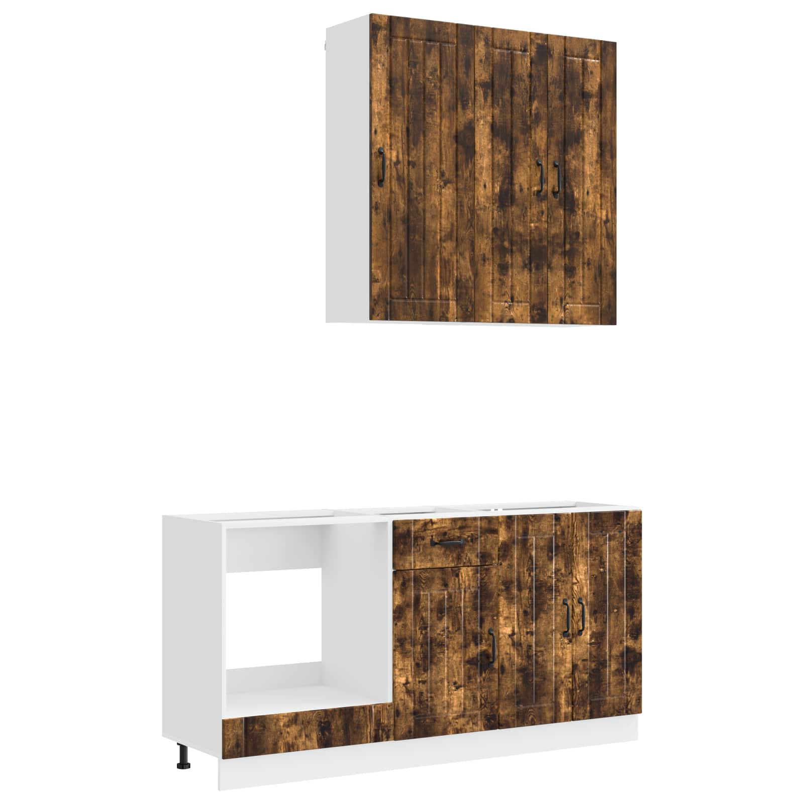 Unité de cuisine LUCCA 5 pc Chêne fumé Bois d'ingénierie - XIOS