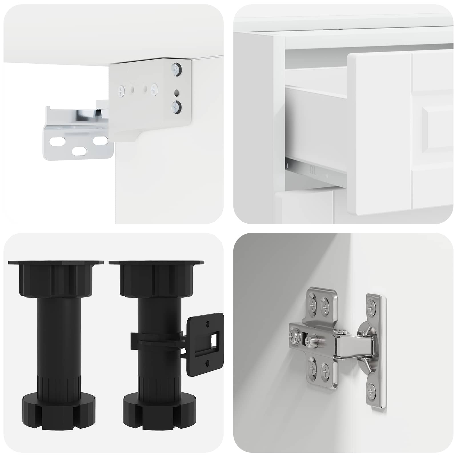Unité de cuisine PORTO 5 pc Blanc Bois d'ingénierie - XIOS