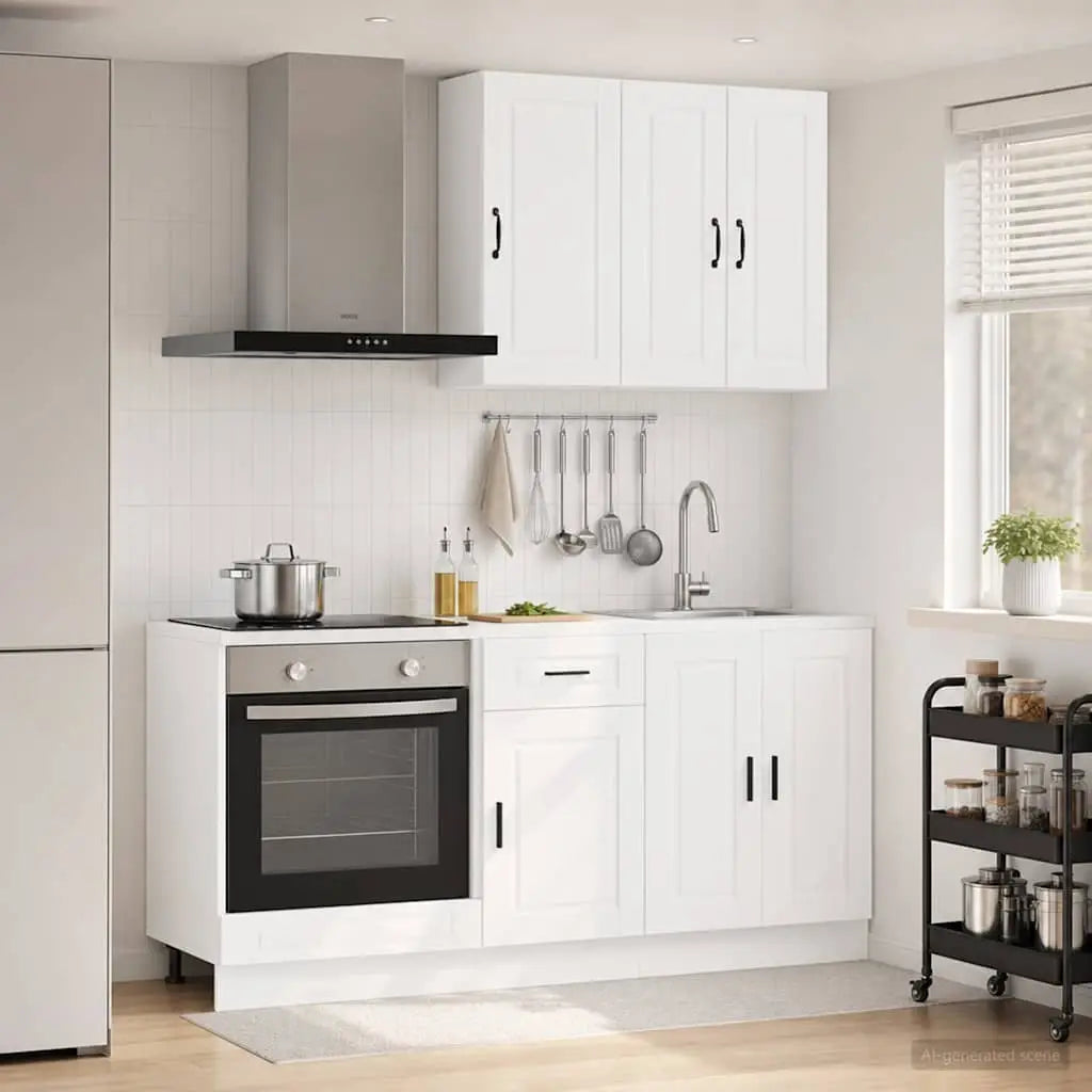 Unité de cuisine PORTO 5 pc Blanc Bois d’ingénierie - XIOS
