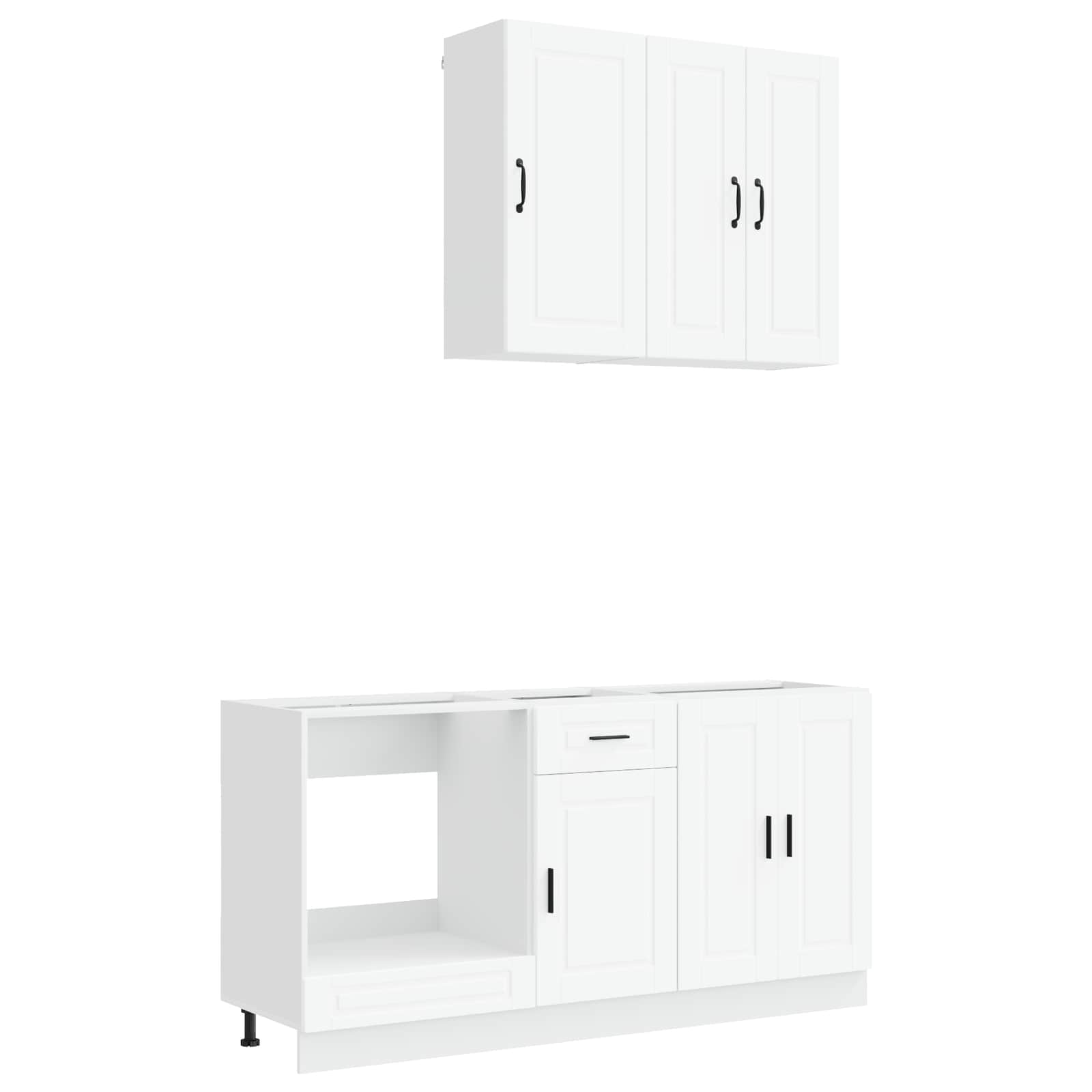 Unité de cuisine PORTO 5 pc Blanc Bois d'ingénierie - XIOS