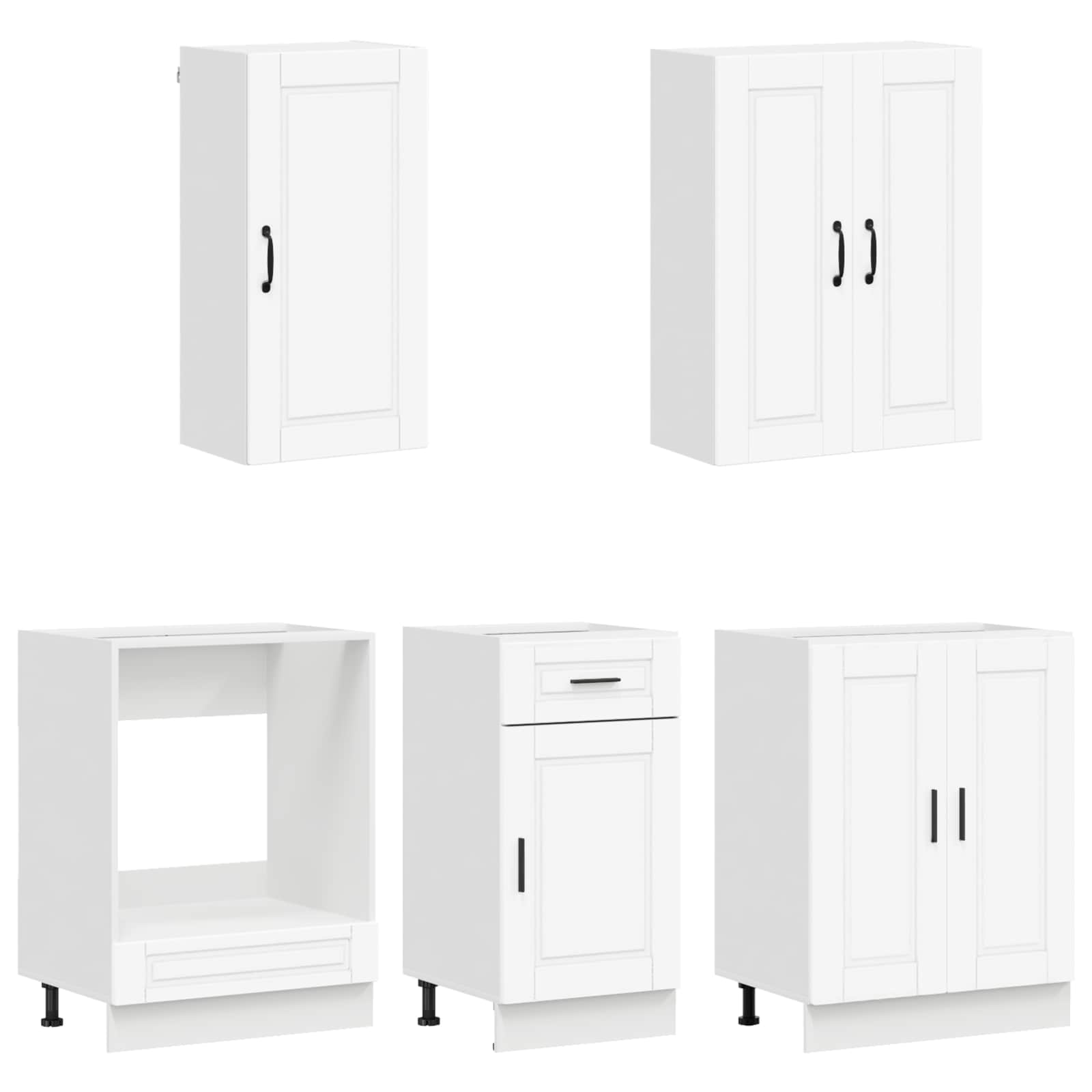 Unité de cuisine PORTO 5 pc Blanc Bois d'ingénierie - XIOS