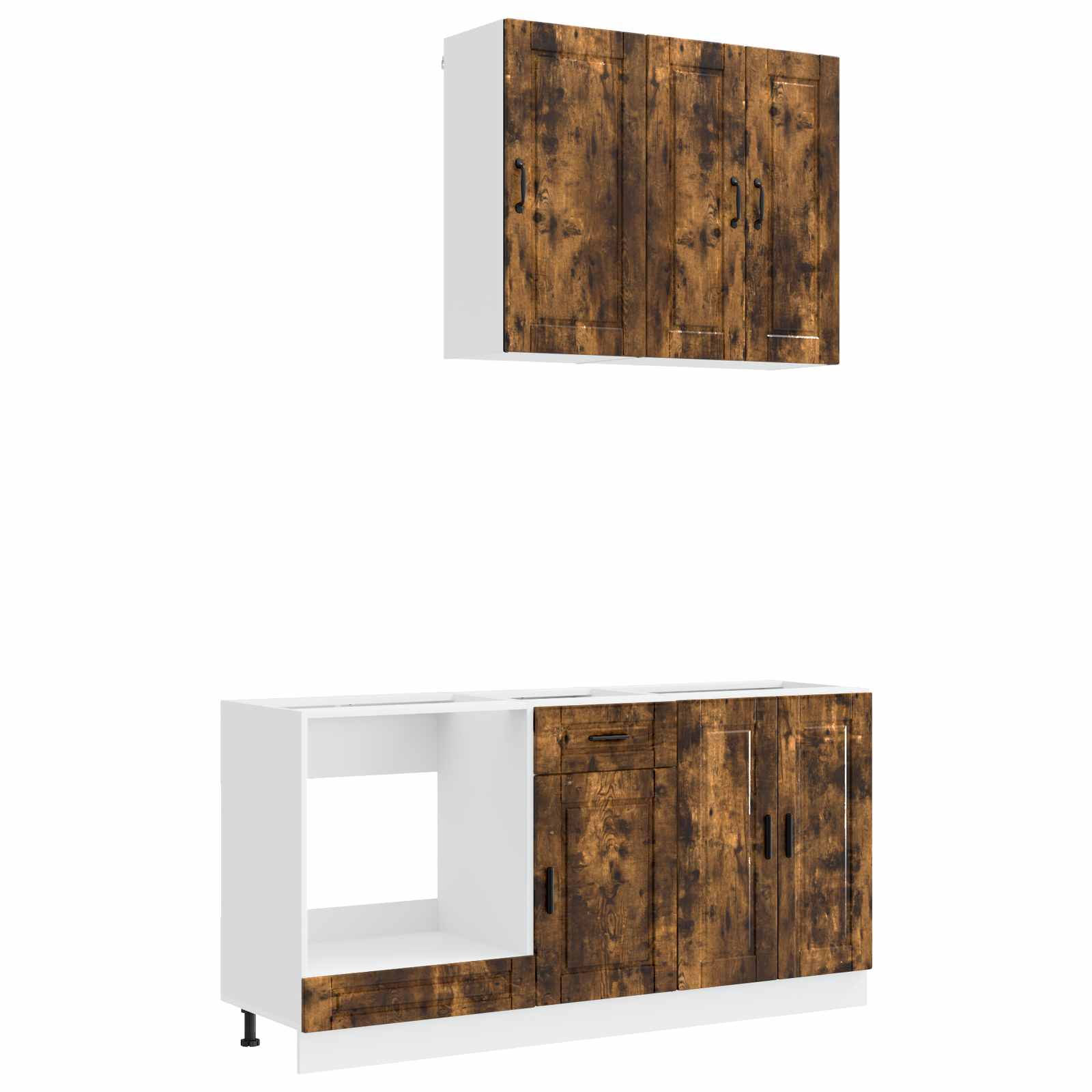 Unité de cuisine PORTO 5 pc Chêne fumé Bois d'ingénierie