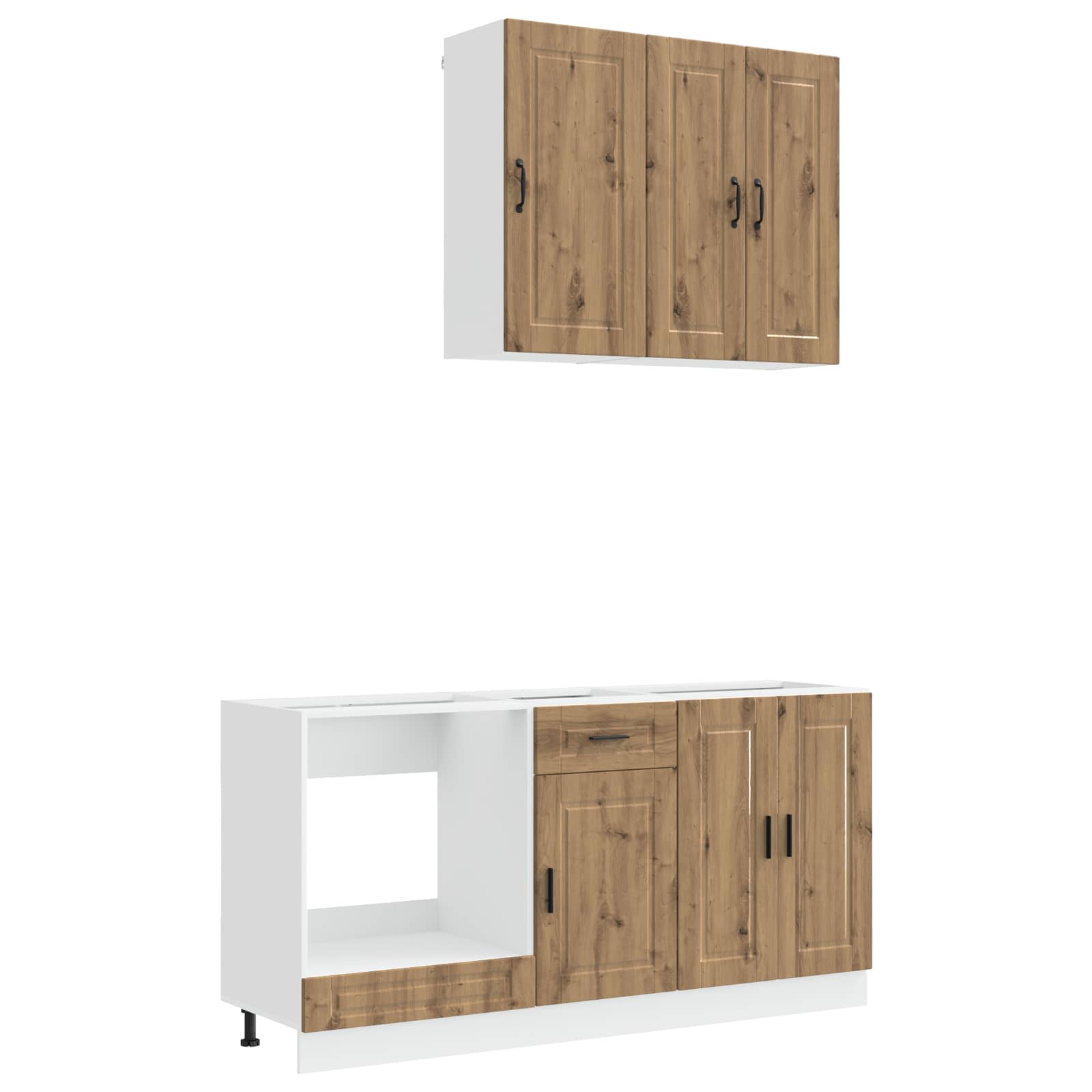 Unité de cuisine PORTO 5 pc Chêne artisanal Bois d'ingénierie