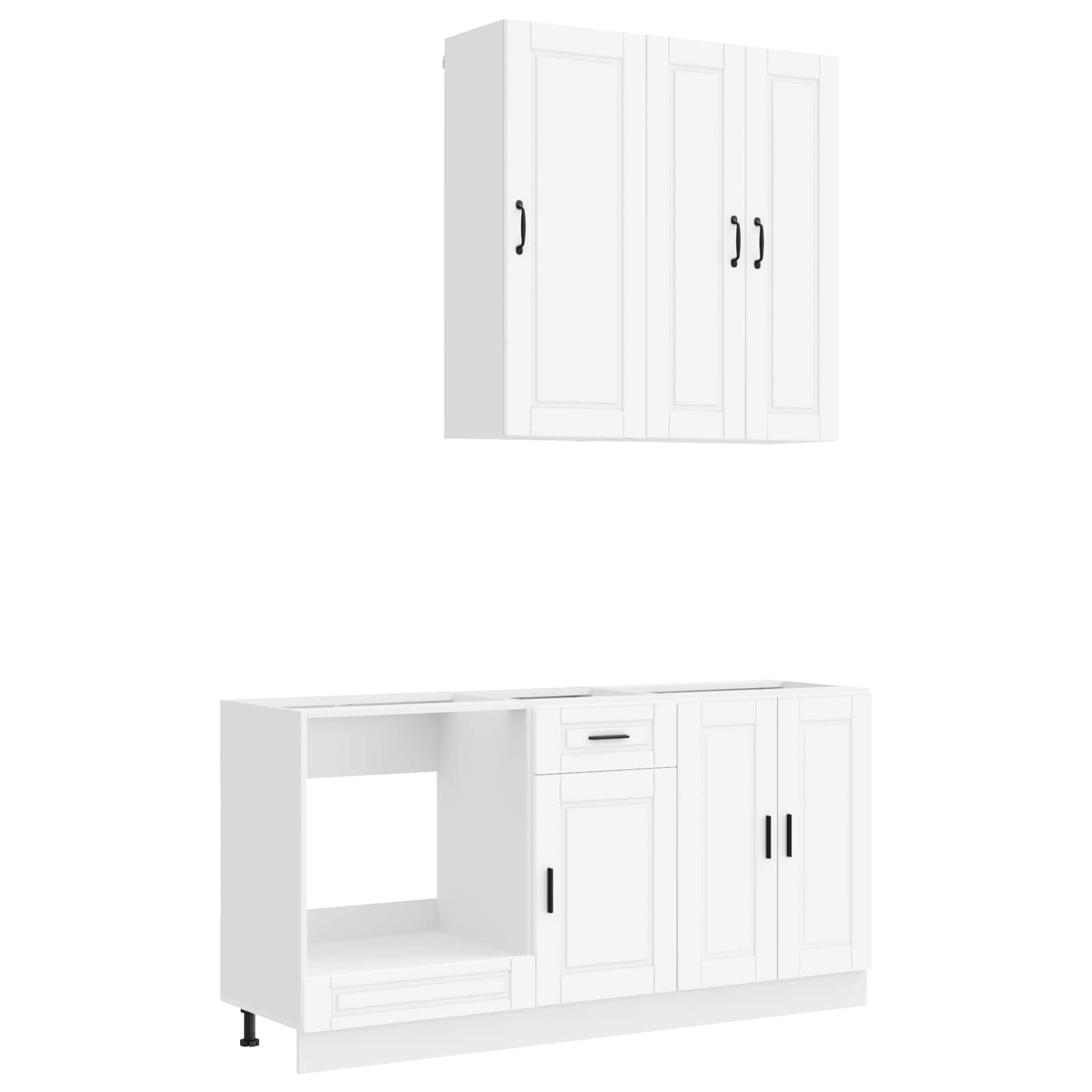 Unité de cuisine PORTO 5 pc Blanc Bois d'ingénierie - XIOS