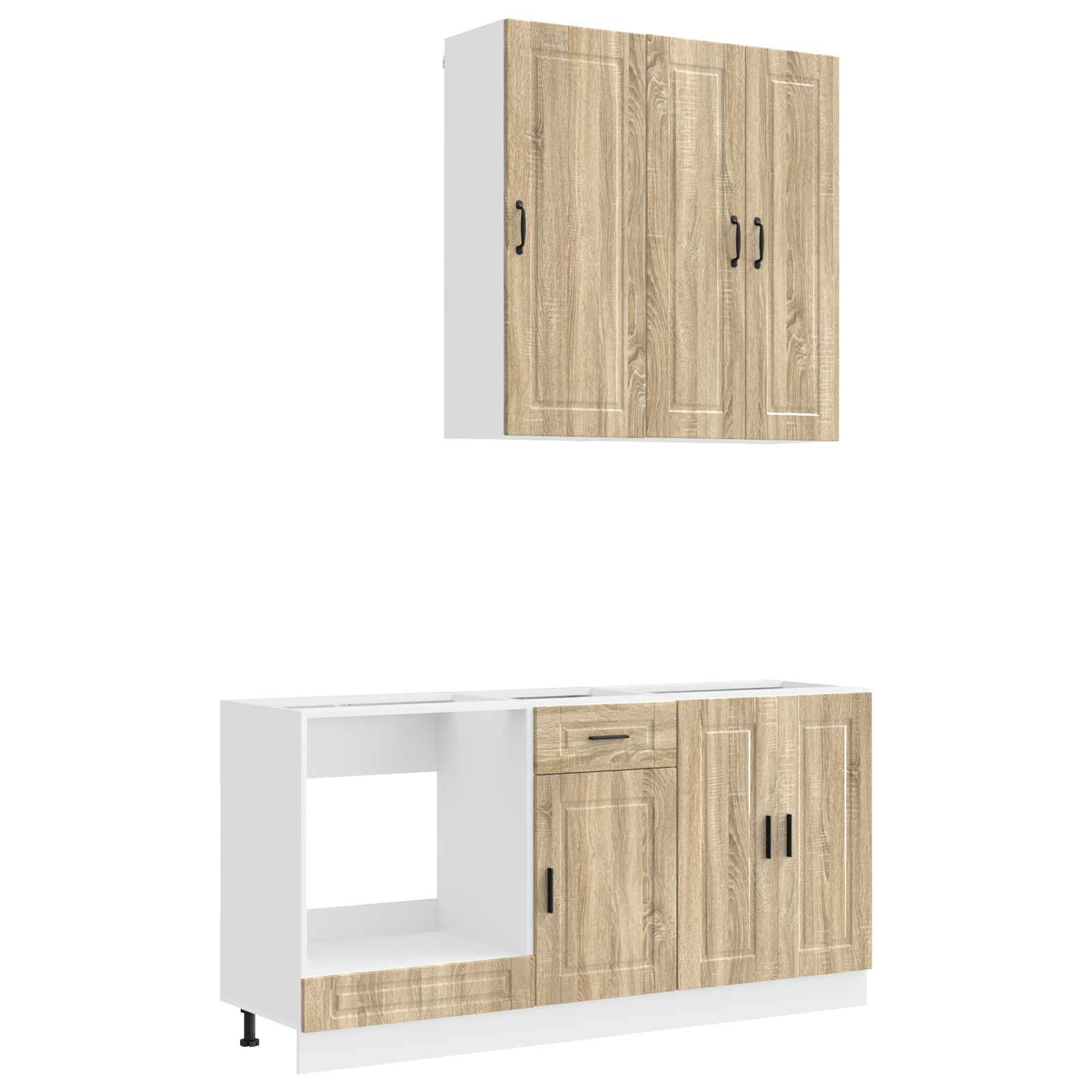 Unité de cuisine PORTO 5 pc Chêne Sonoma Bois d'ingénierie
