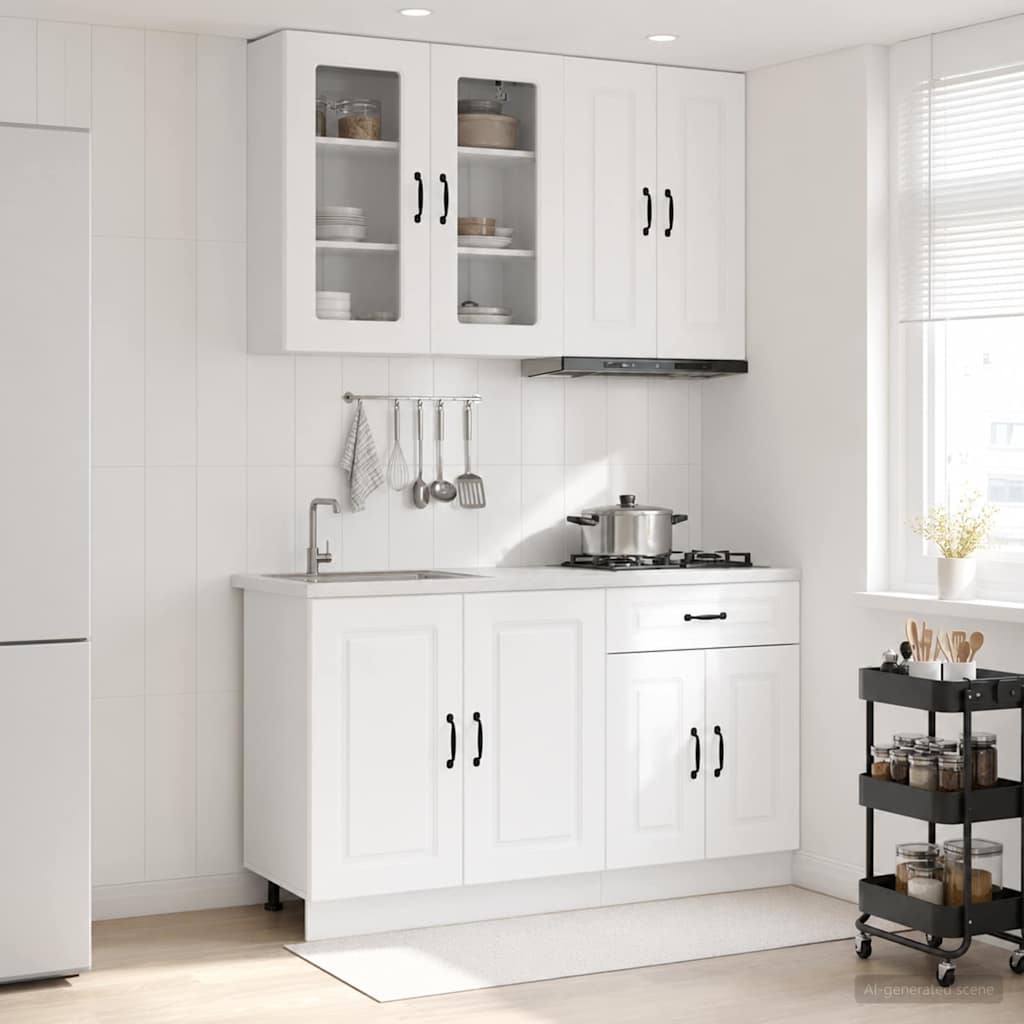 Unité de cuisine KALMAR 4 pc Blanc Bois d'ingénierie - XIOS