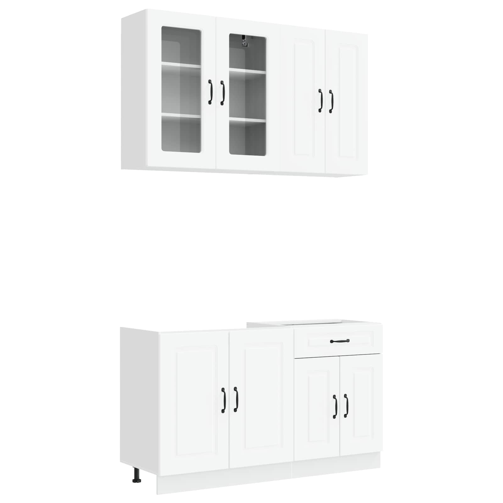 Unité de cuisine KALMAR 4 pc Blanc Bois d'ingénierie - XIOS