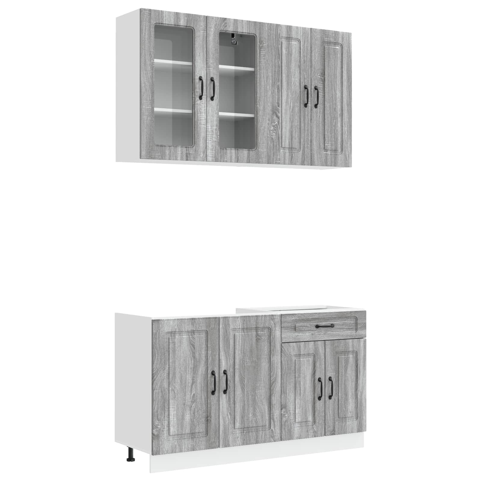 Unité de cuisine KALMAR 4 pc Sonoma gris Bois d'ingénierie - XIOS