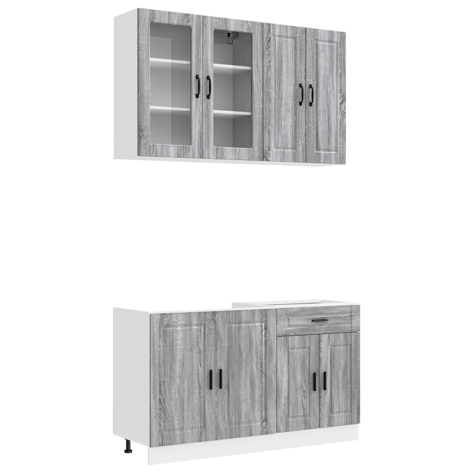 Unité de cuisine PORTO 4 pc Sonoma gris Bois d'ingénierie
