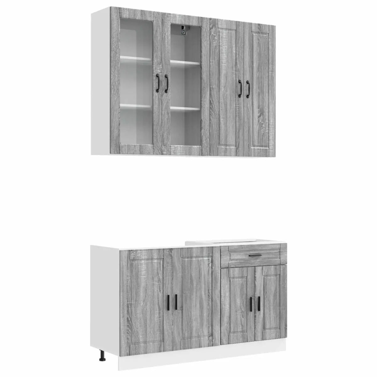 Unité de cuisine PORTO 4 pc Sonoma gris Bois d’ingénierie - XIOS