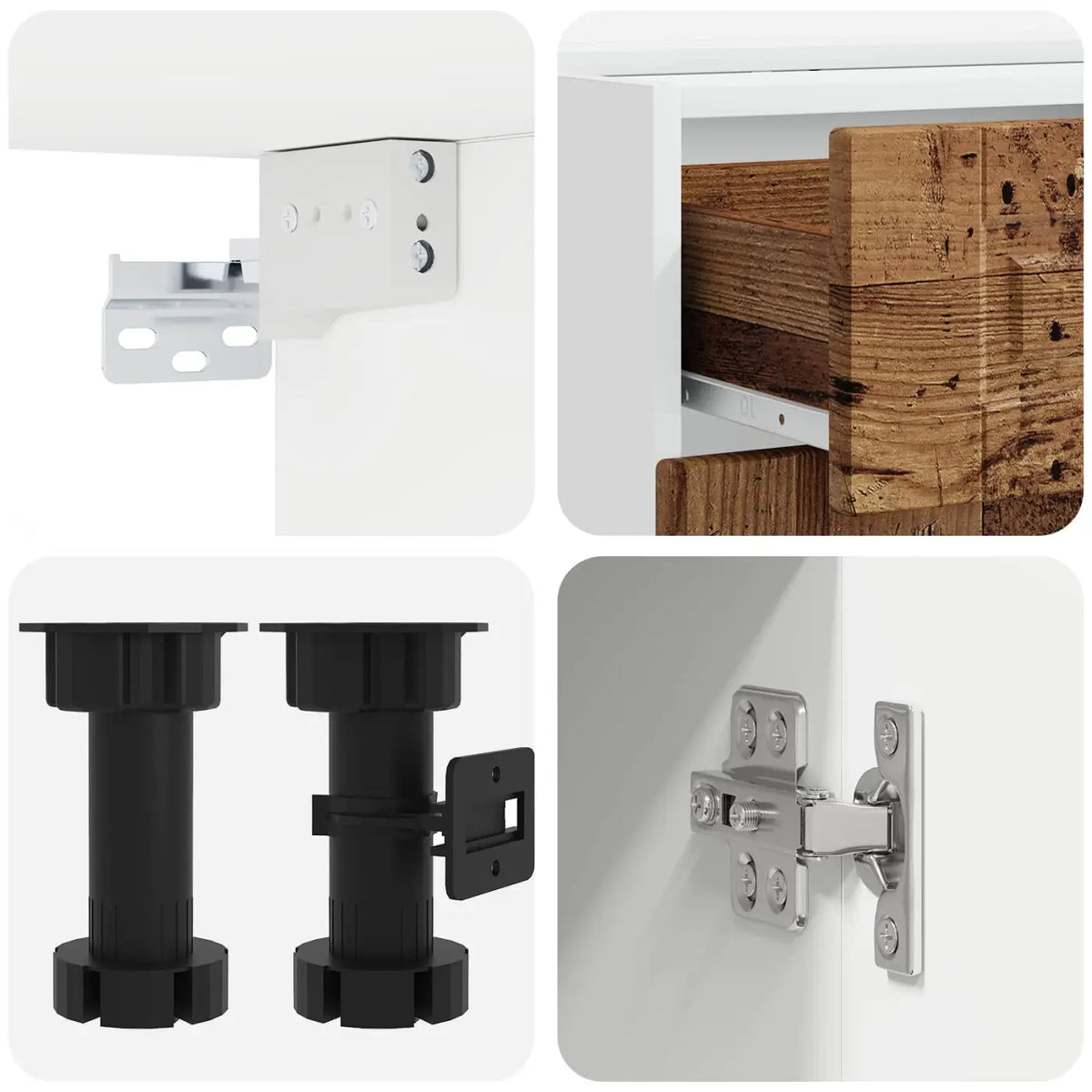 Unité de cuisine PORTO 4 pc Bois ancien Bois d’ingénierie - XIOS