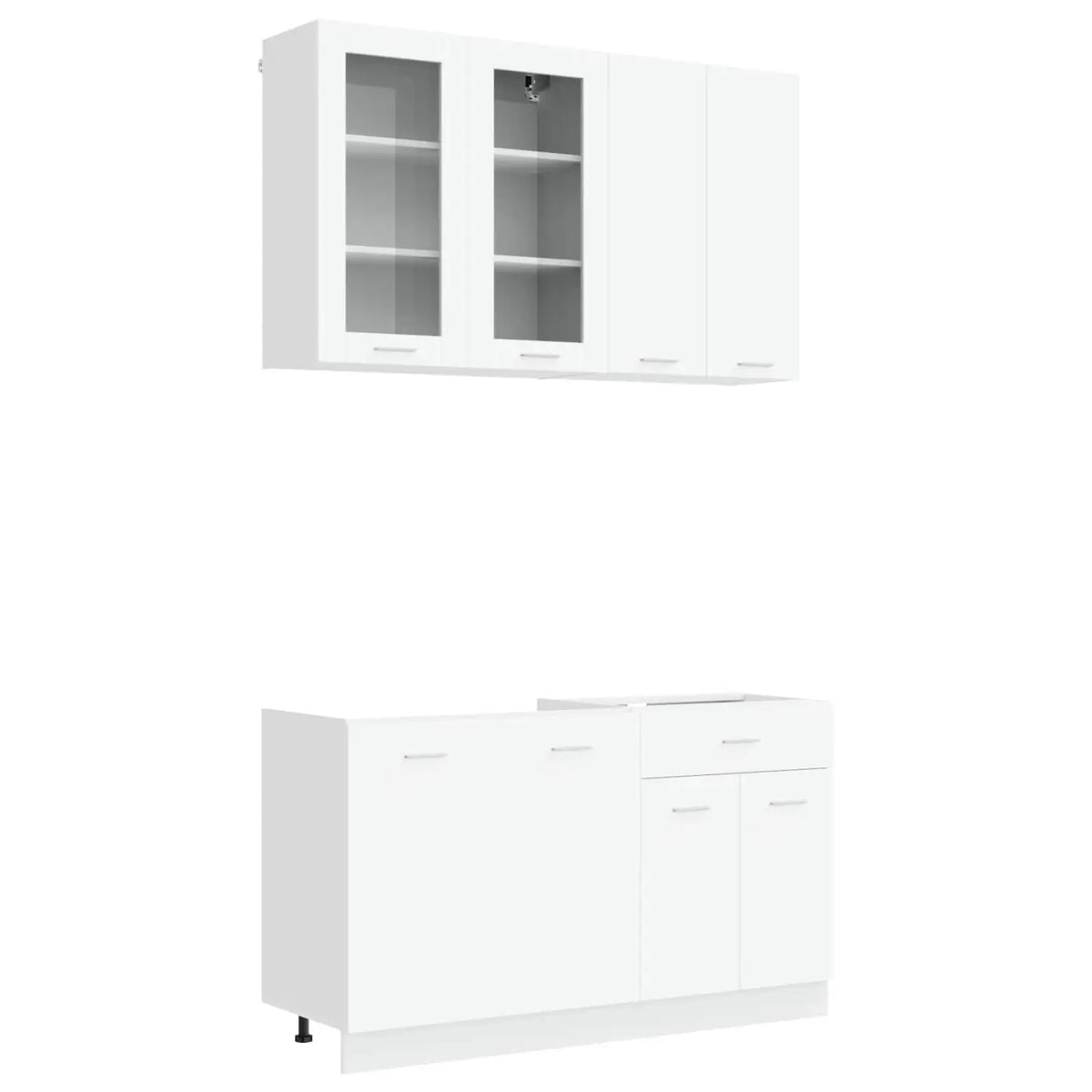 Unité de cuisine LYON 4 pc Blanc Bois d’ingénierie - XIOS