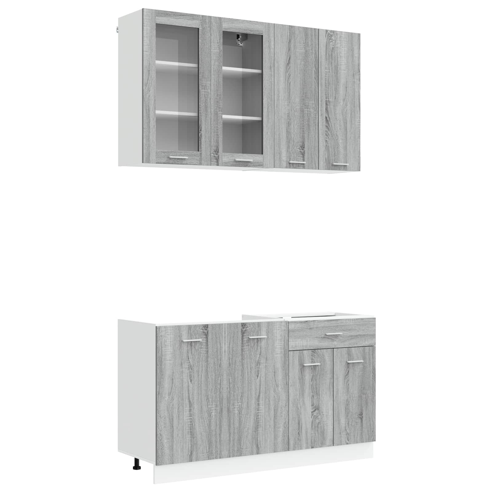 Unité de cuisine LYON 4 pc Sonoma gris Bois d'ingénierie