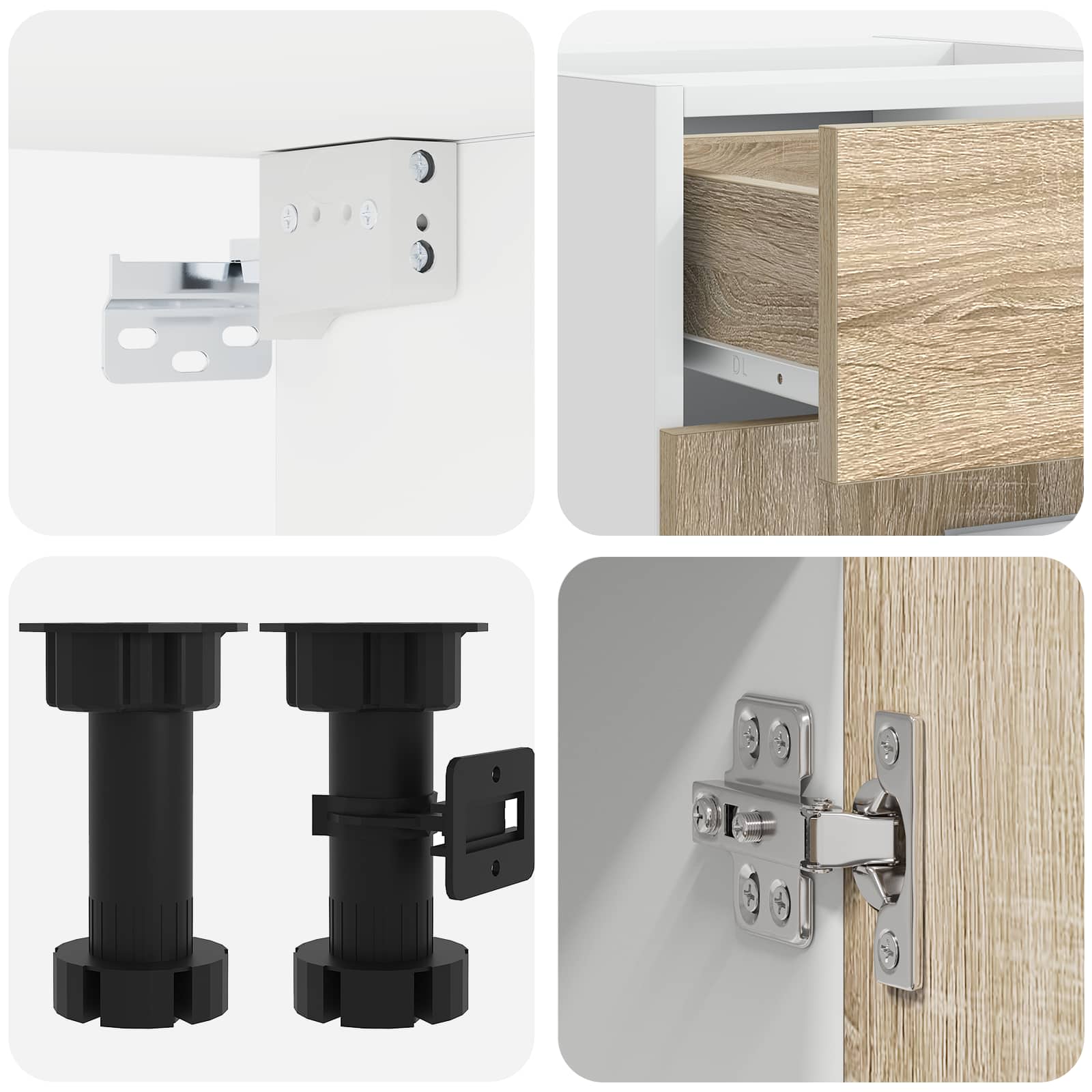 Unité de cuisine LYON 4 pc Chêne Sonoma Bois d'ingénierie - XIOS