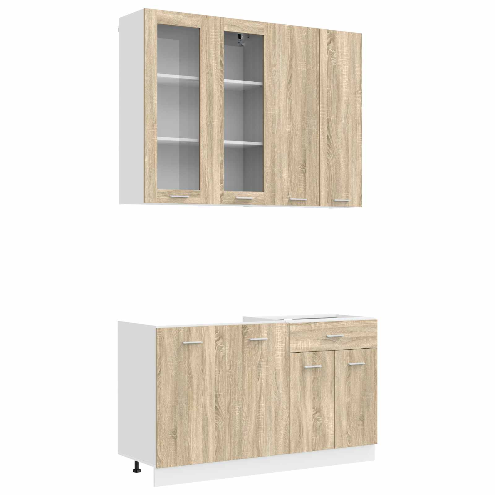 Unité de cuisine LYON 4 pc Chêne Sonoma Bois d'ingénierie - XIOS