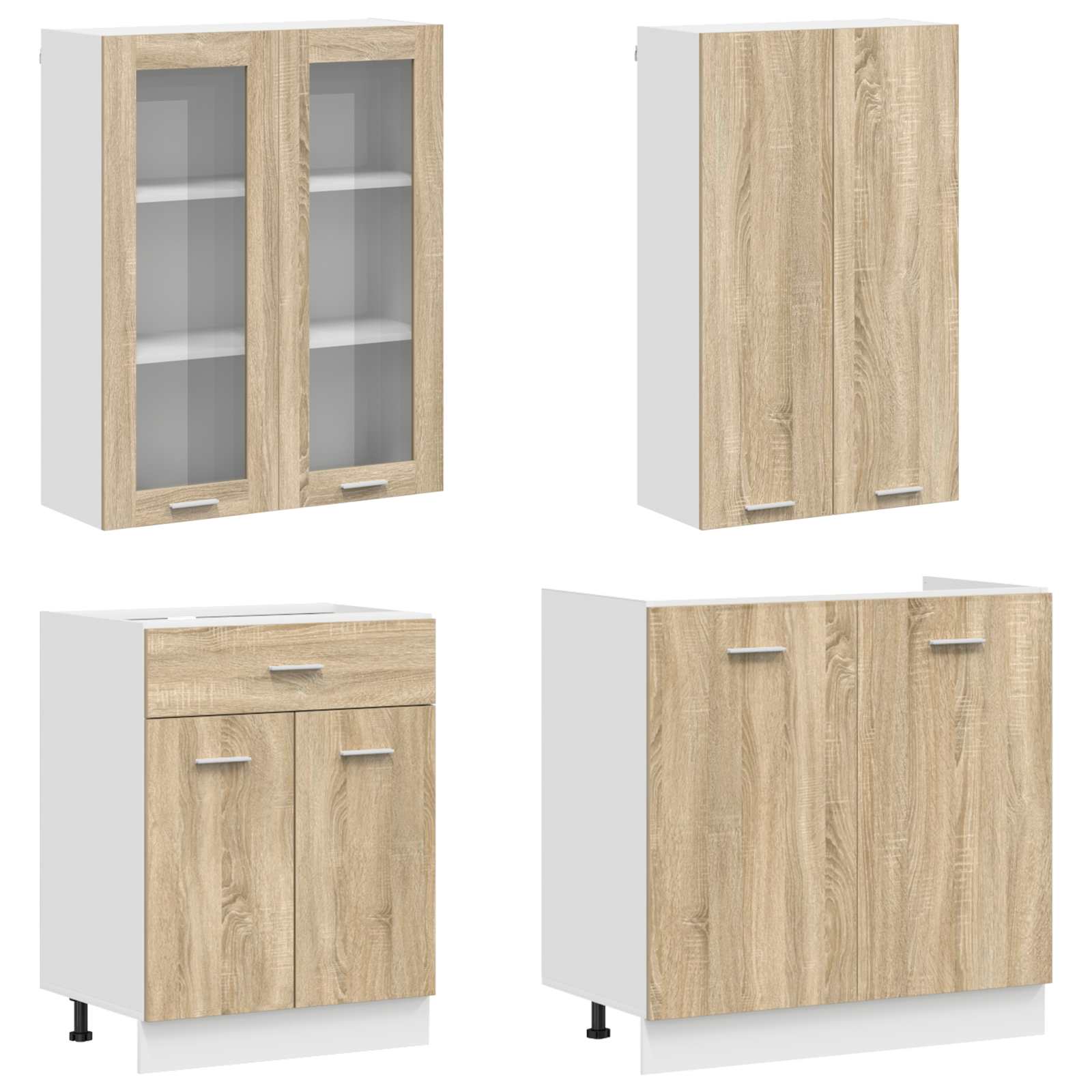 Unité de cuisine LYON 4 pc Chêne Sonoma Bois d'ingénierie - XIOS