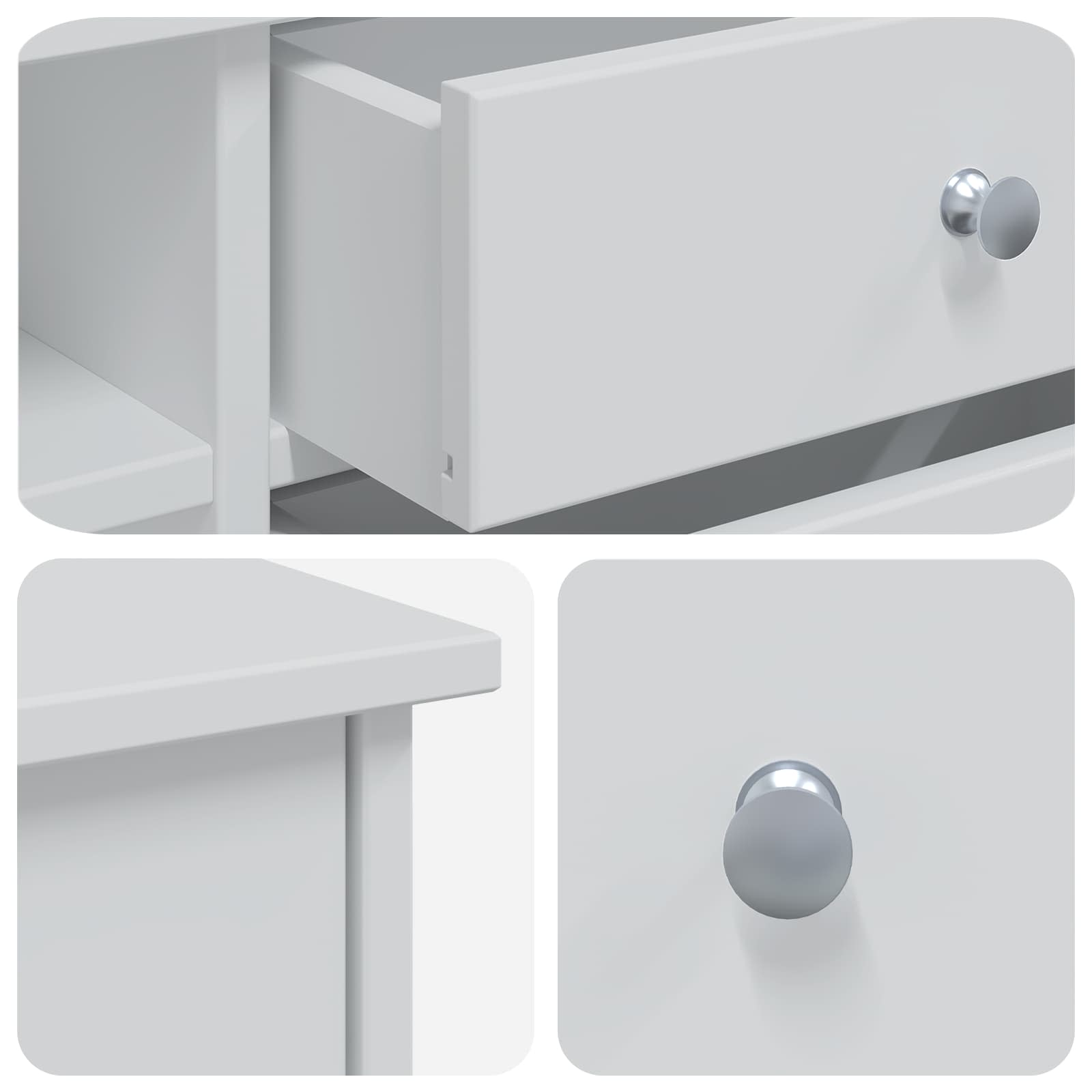 Ensemble de Coiffeuse FAUSKE 2 pc Blanc 76 x 50 x 103,5 cm - XIOS