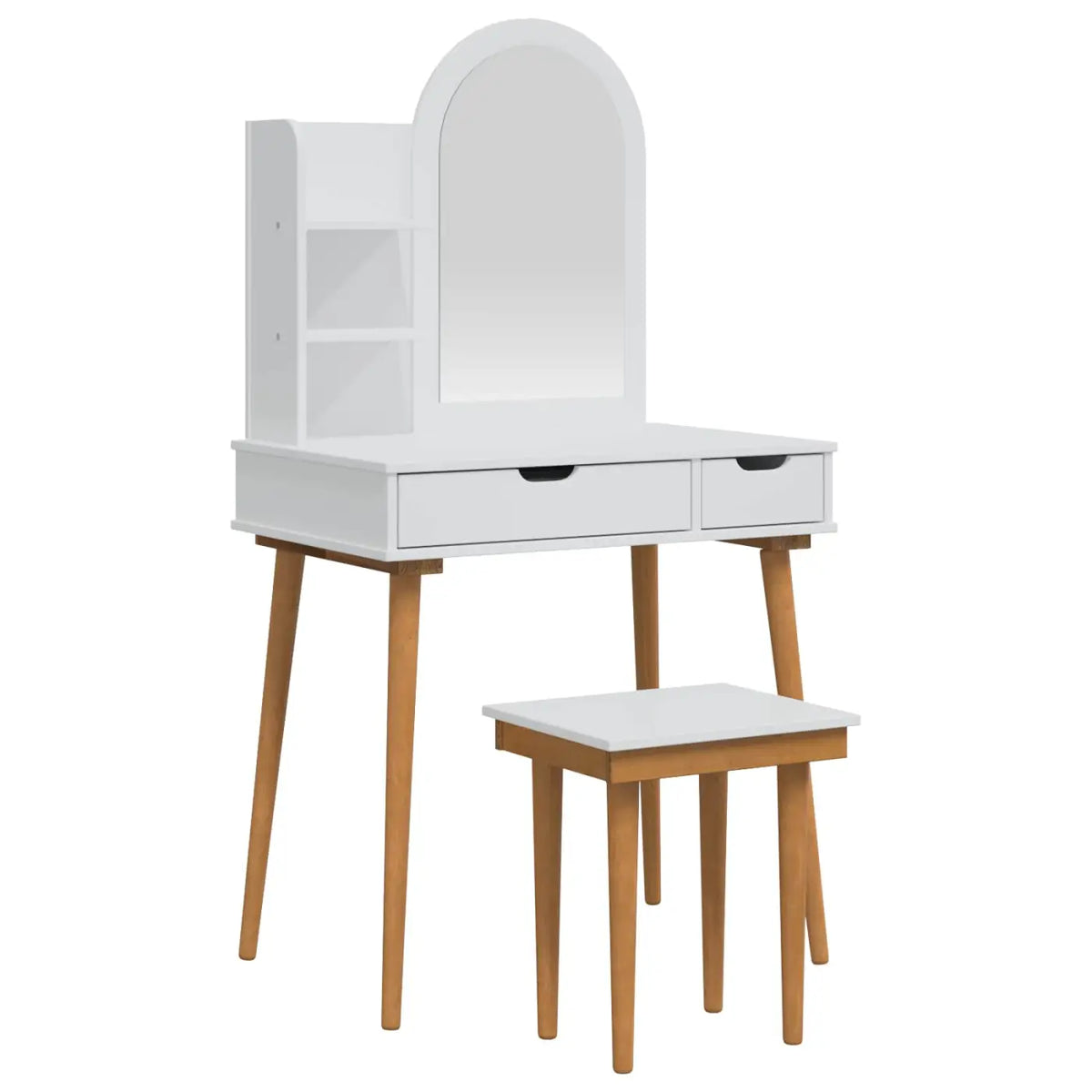 Ensemble de Coiffeuse FAUSKE 4 pc Blanc 76 x 50 x 143 cm - XIOS