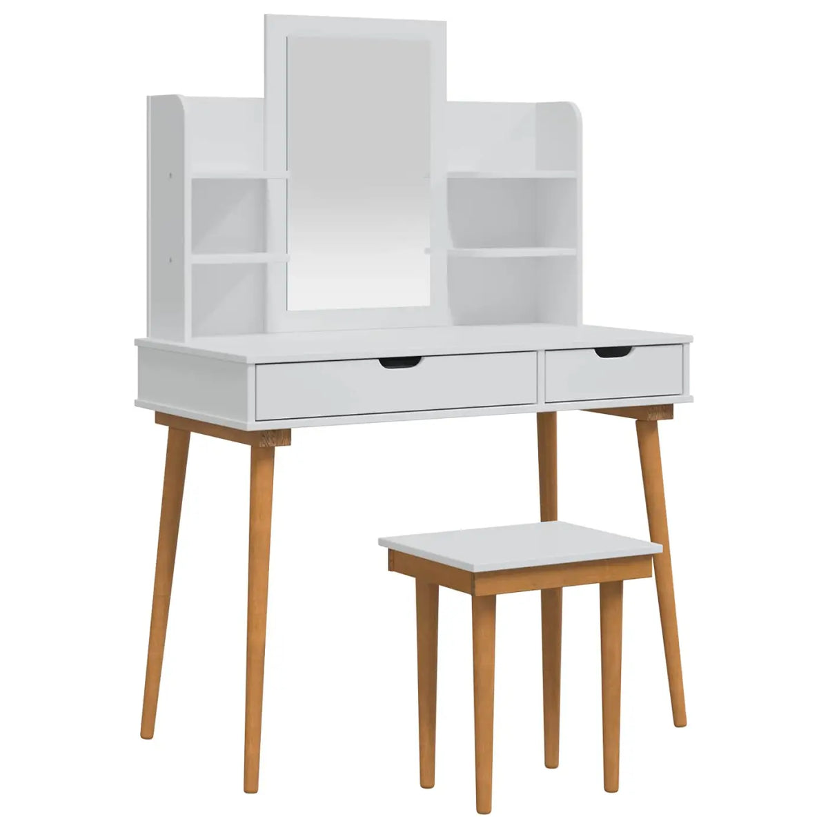Ensemble de Coiffeuse FAUSKE 5 pc Blanc 100 x 50 x 143 cm - XIOS