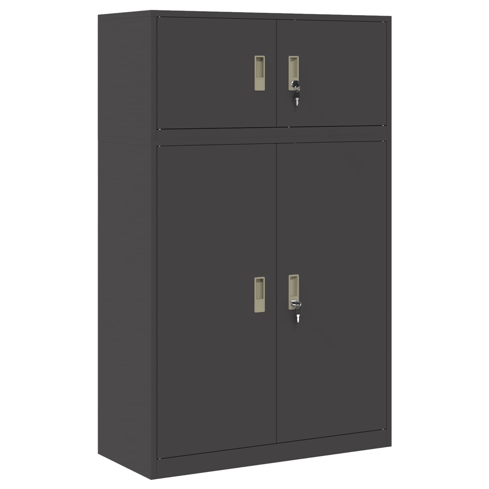 Armoire de rangement 2 pc Noir 90 x 40 x 145 cm Acier
