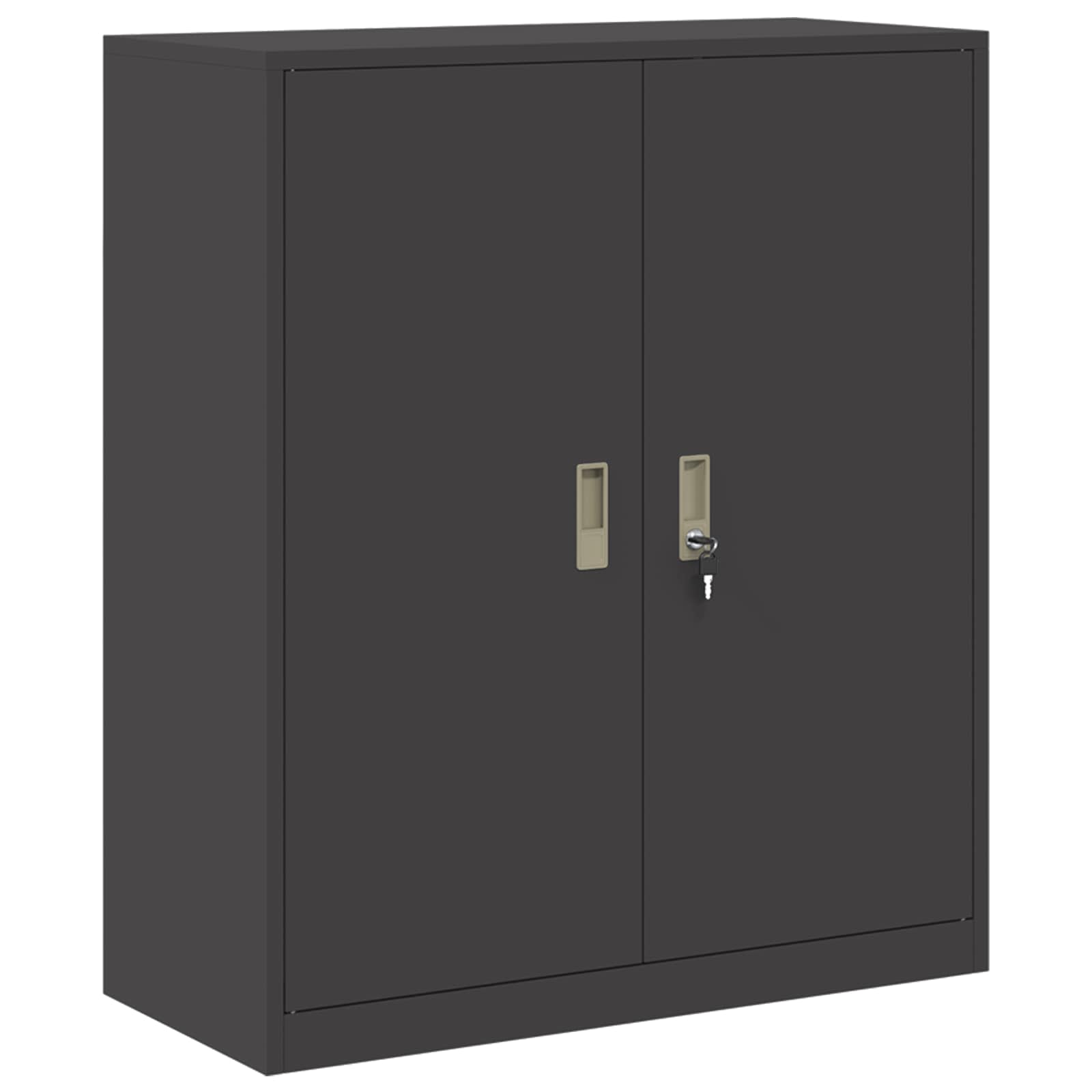 Armoire de rangement 2 pc Noir 90 x 40 x 145 cm Acier