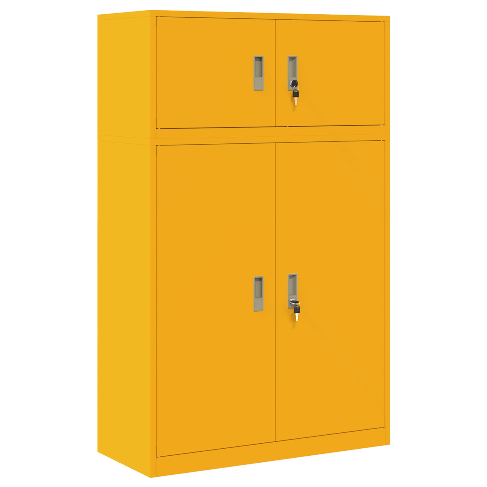 Armoire de rangement 2 pc Jaune moutarde 90 x 40 x 145 cm Acier