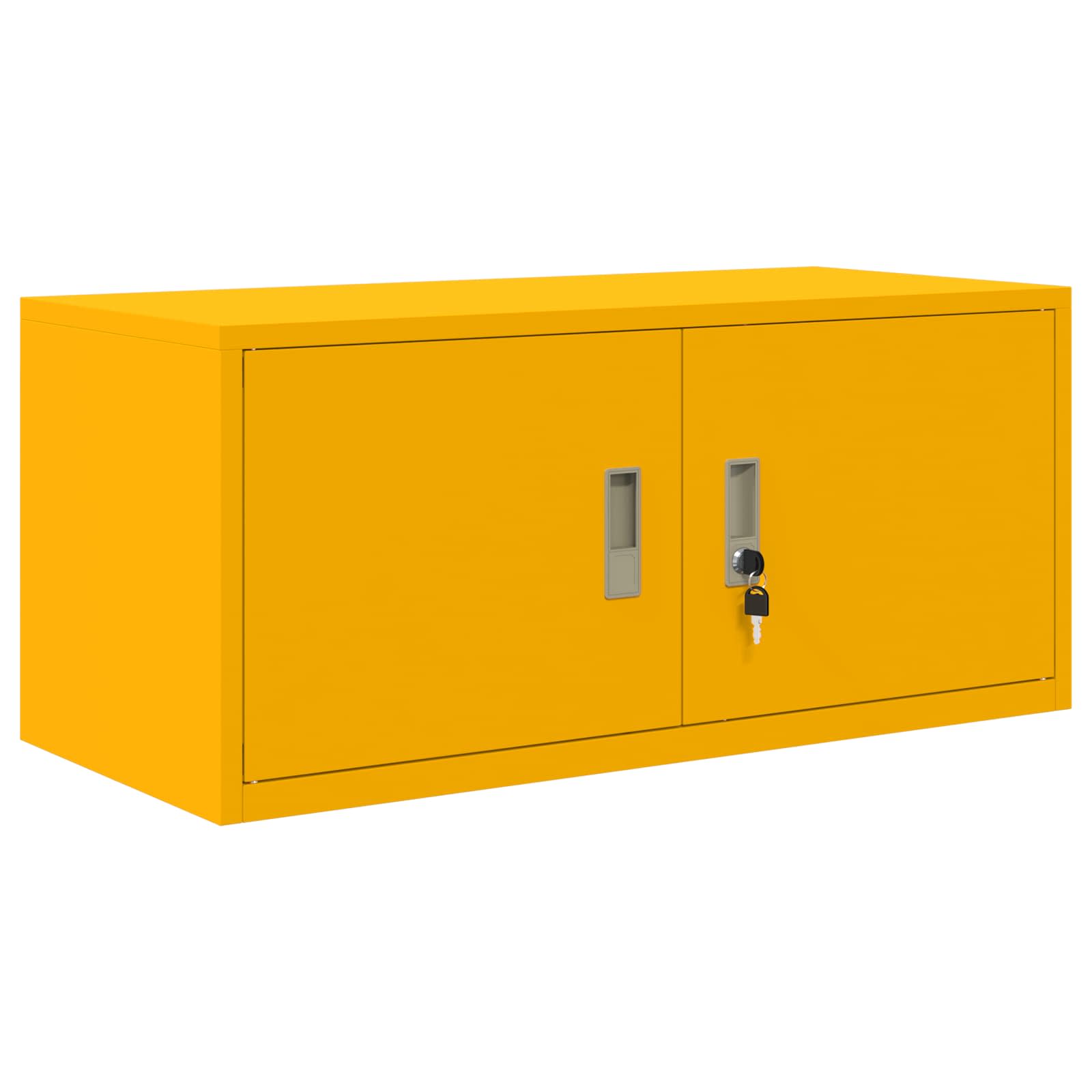 Armoire de rangement 2 pc Jaune moutarde 90 x 40 x 145 cm Acier