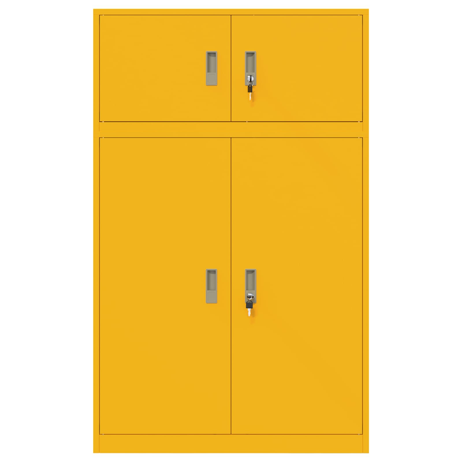 Armoire de rangement 2 pc Jaune moutarde 90 x 40 x 145 cm Acier