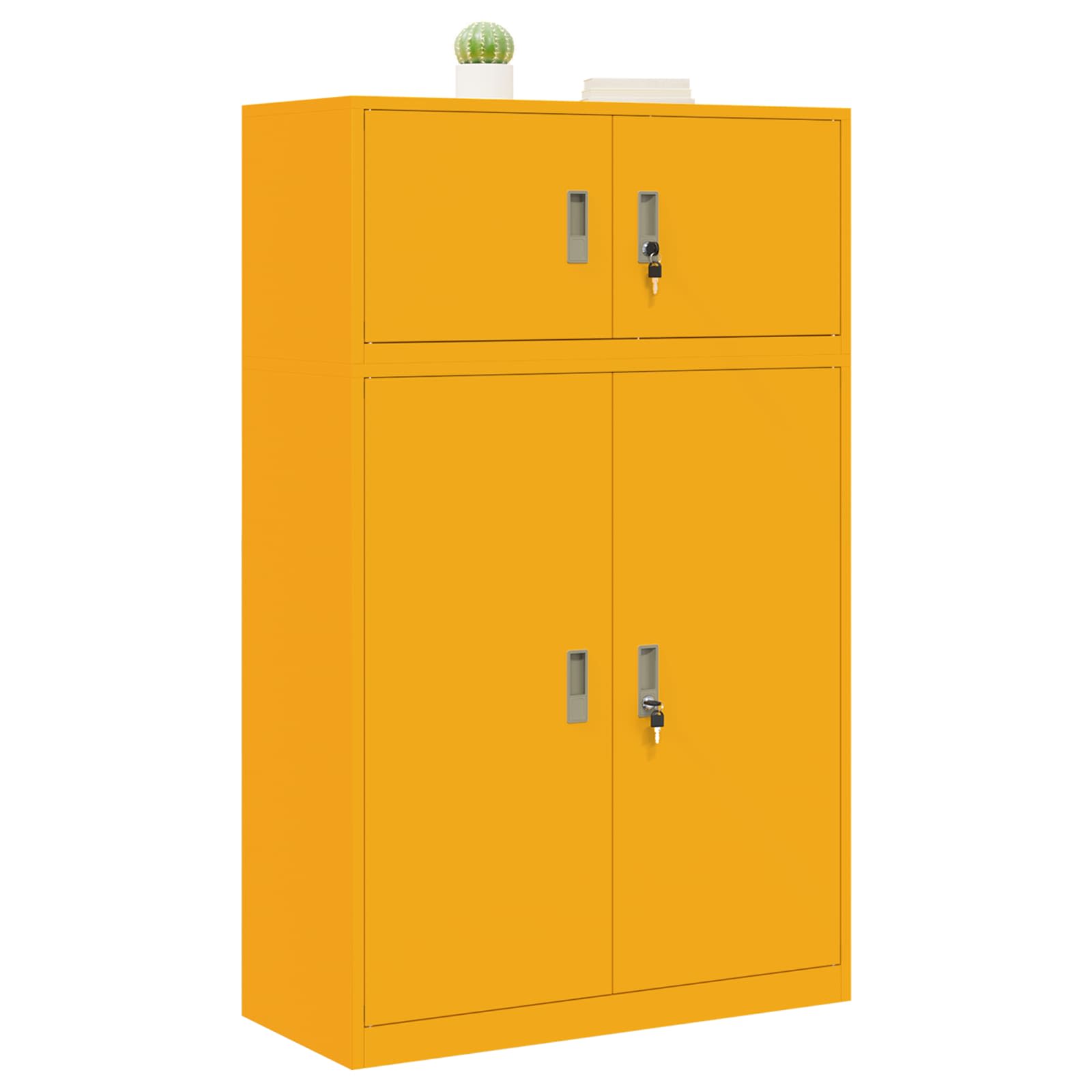 Armoire de rangement 2 pc Jaune moutarde 90 x 40 x 145 cm Acier